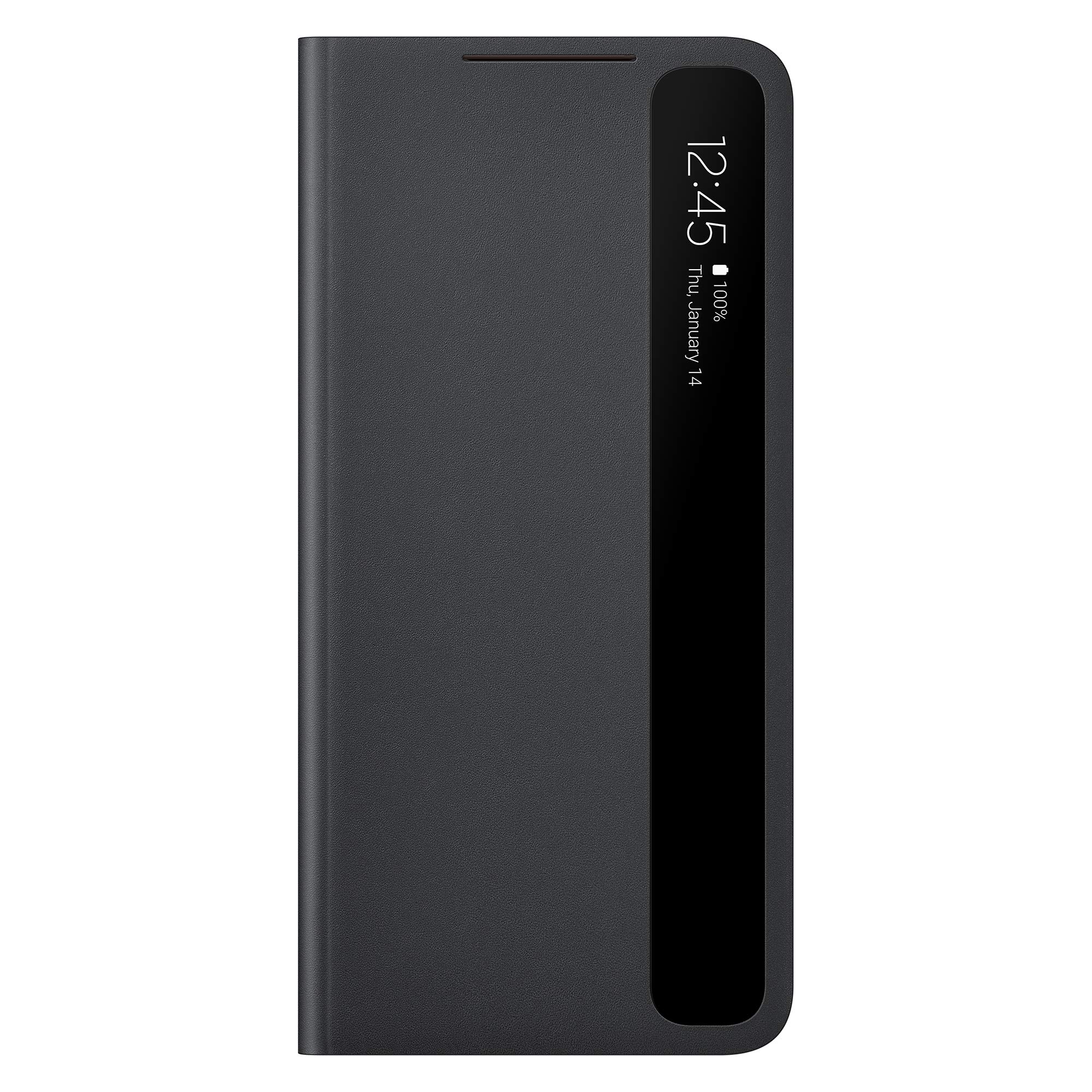 کاور اسمارت‌فون Samsung Clear View EF-ZG996 برای گلکسی S21+ 5G، کاور فلیپ، قاب گوشی همراه، بسیار نازک، ضدضربه، قابل حمایت، مشکی مات S21+ کاور Clear View