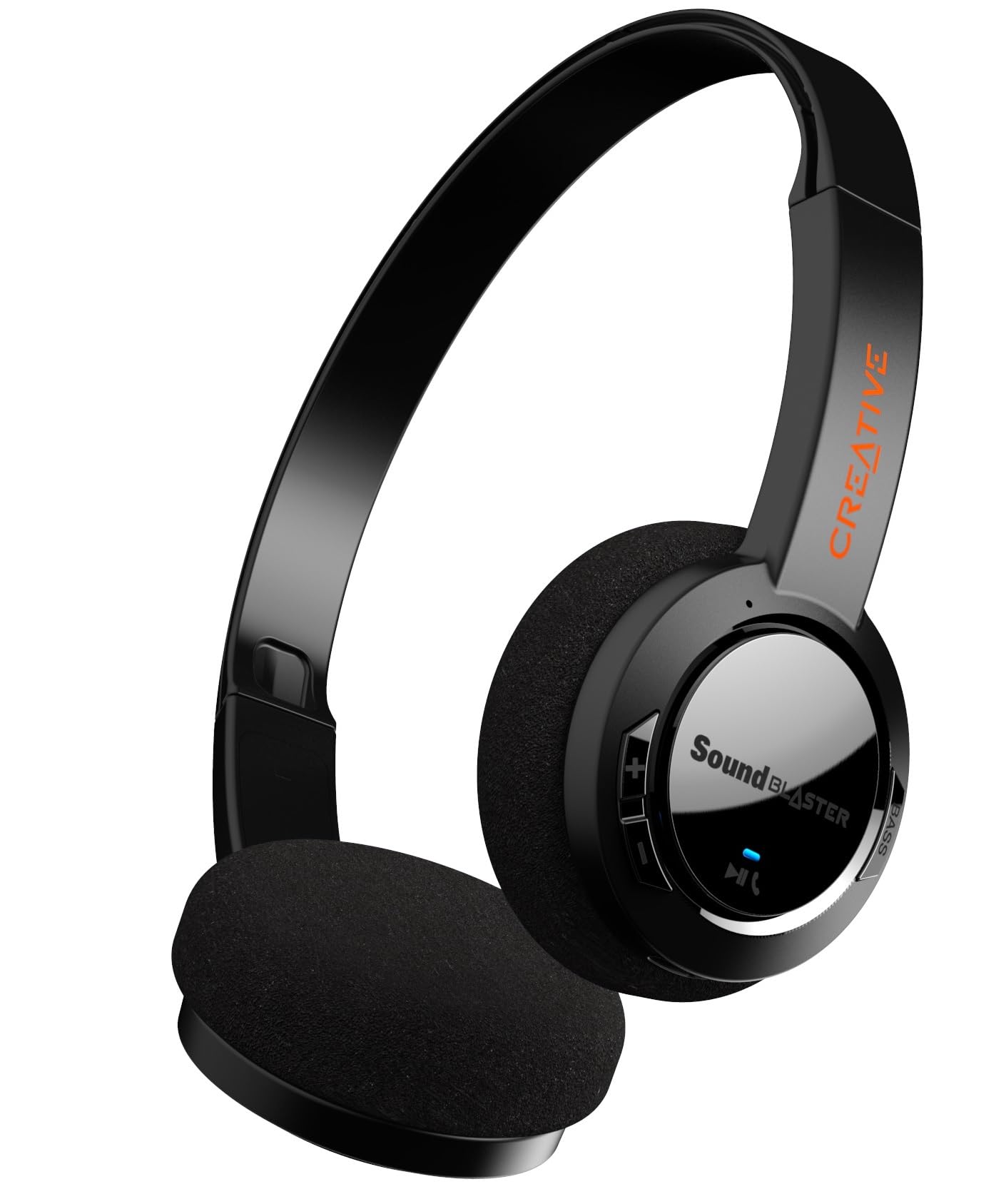 هدفون بی‌سیم بلوتوث نوع دوی کلید بلندر صدا Sound Blaster JAM V2 با USB-C، aptX کم تاخیر، aptX HD، اتصال چندگانه، تشخیص صدا و کاهش نویز، باتری با عمر ۲۲ ساعت
