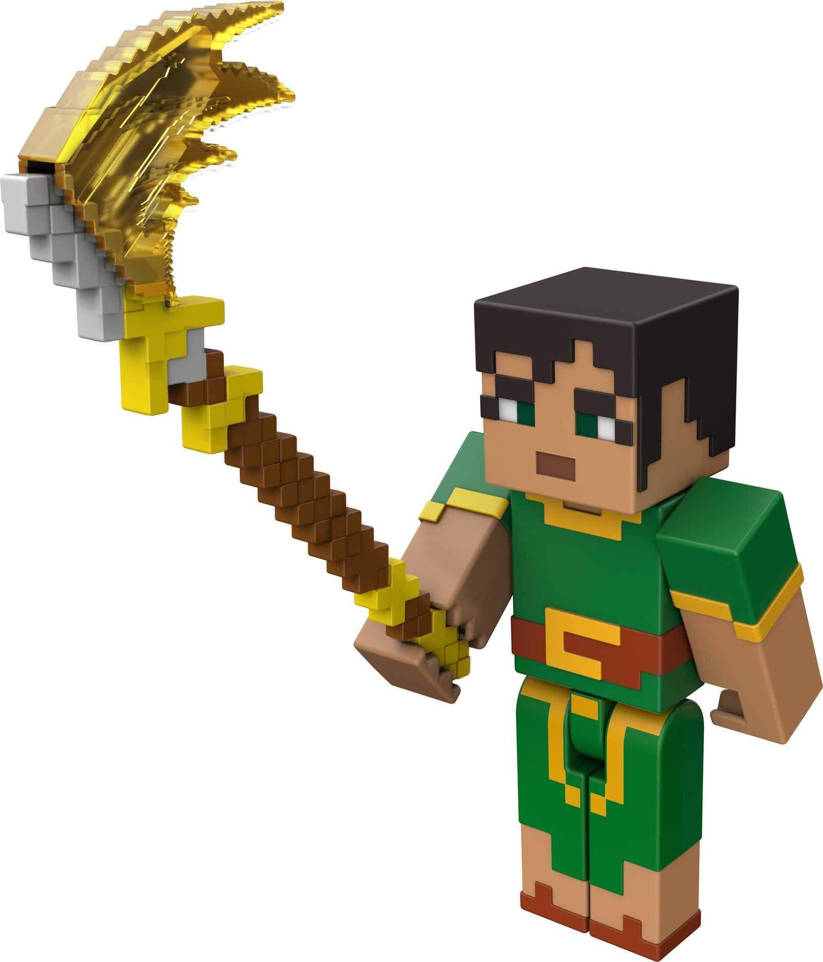 ترجمه: عروسک جمع آوری شونده با ارتفاع 3.25 اینچ Mattel Minecraft Dungeons و لوازم جانبی، بر اساس بازی ویدیویی، هدیه بازی داستانی و خلاق برای پسران و دختران بالای ۶ سال و بزرگتر