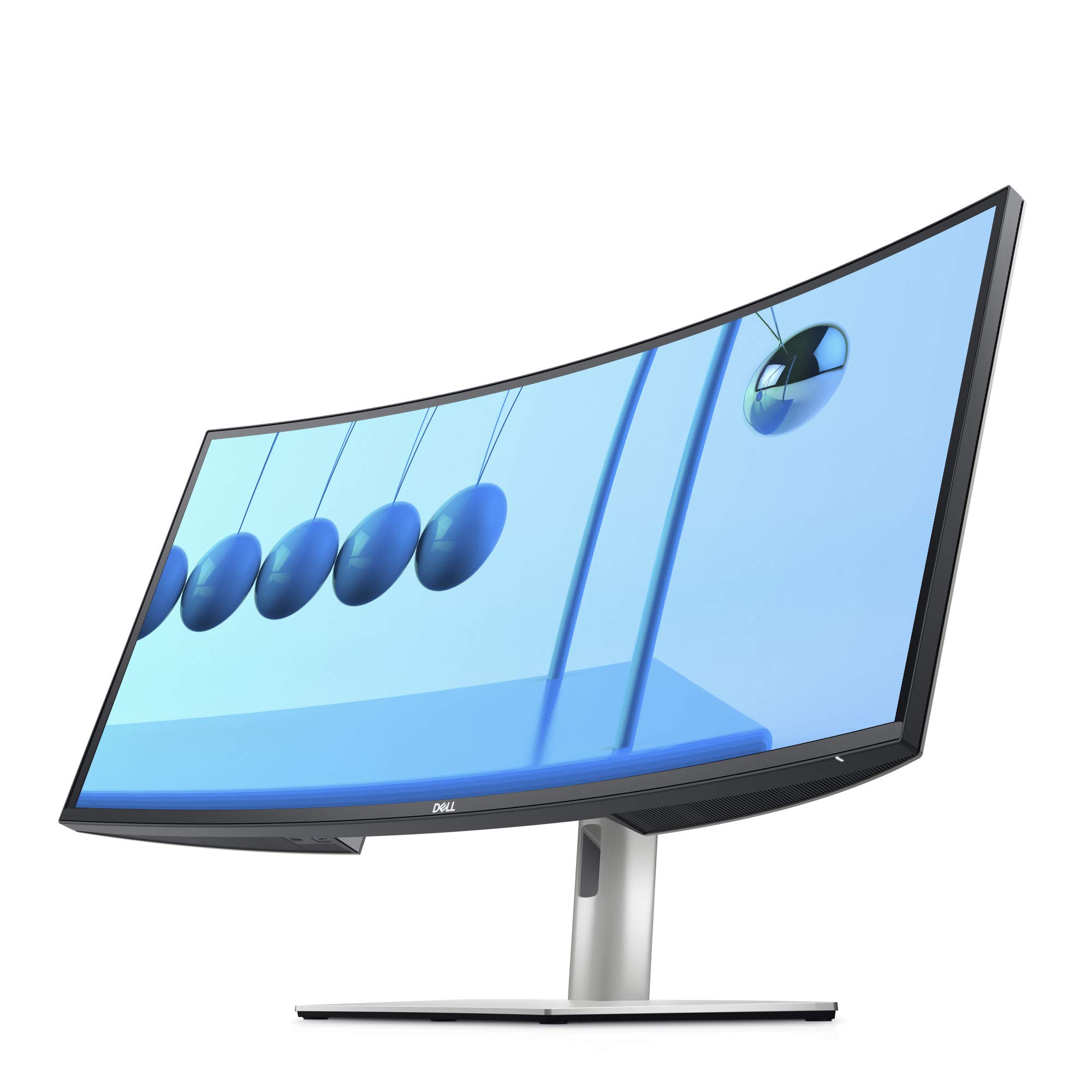 مانیتور بی‌کران Dell U3421WE UltraSharp با صفحه نمایش منحنی 34.14 اینچ وضوح تصویر WQHD (3440 × 1440P با نرخ تازه‌سازی 60Hz)، فناوری تعویض سوسماری (IPS)، پشتیبانی از نصب بر روی پایه VESA با ابعاد 100x100 میلی‌متر، رنگ نقره‌ای پلاتینیوم