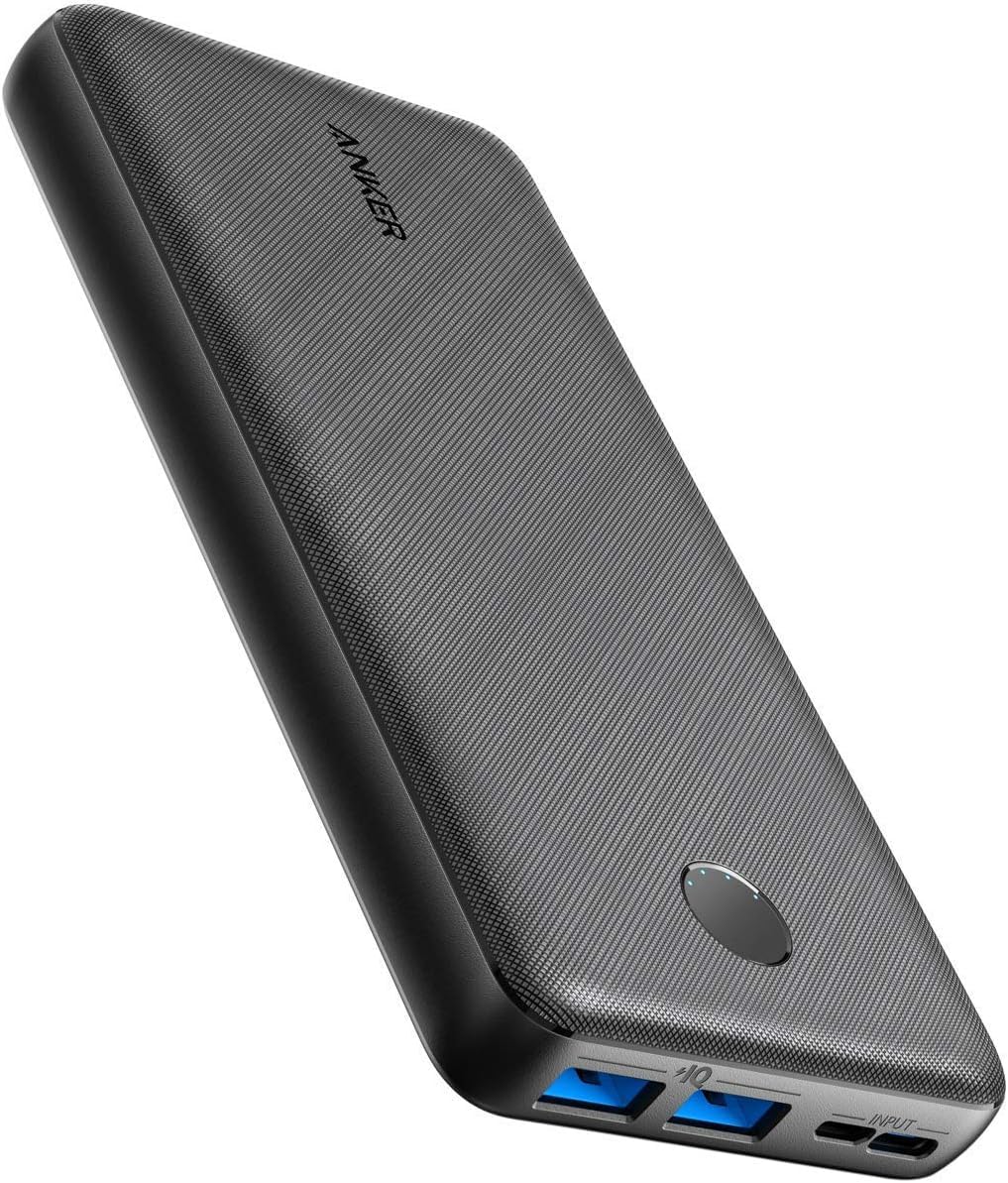 Anker Power Bank, 325 Portable Charger (PowerCore Essential 20K) 20000mAh Battery Pack with High-Speed PowerIQ Technology and USB-C (Input Only) for iPhone, Samsung Galaxy, and More