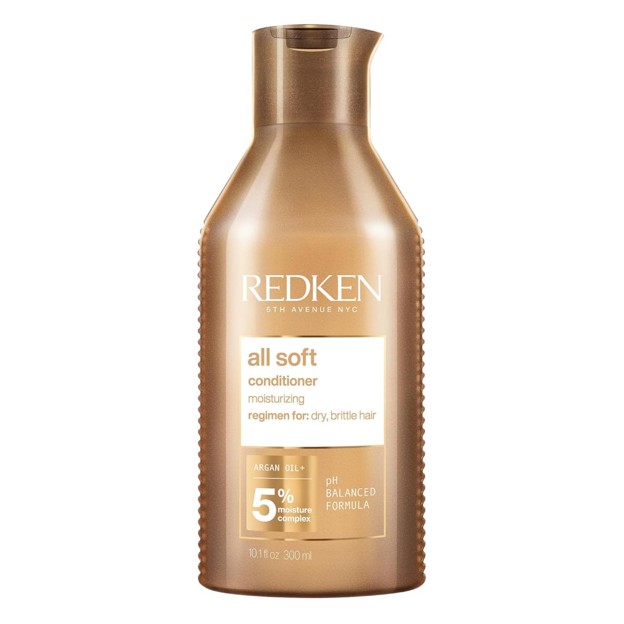 Redken All Soft Conditioner | برای موهای خشک و شکننده | مرطوب کننده و ارائه کننده نرمی شدید | با روغن آرگان | 10.1 اونس مایع (10.1 فلز) (بسته 1 عدد)