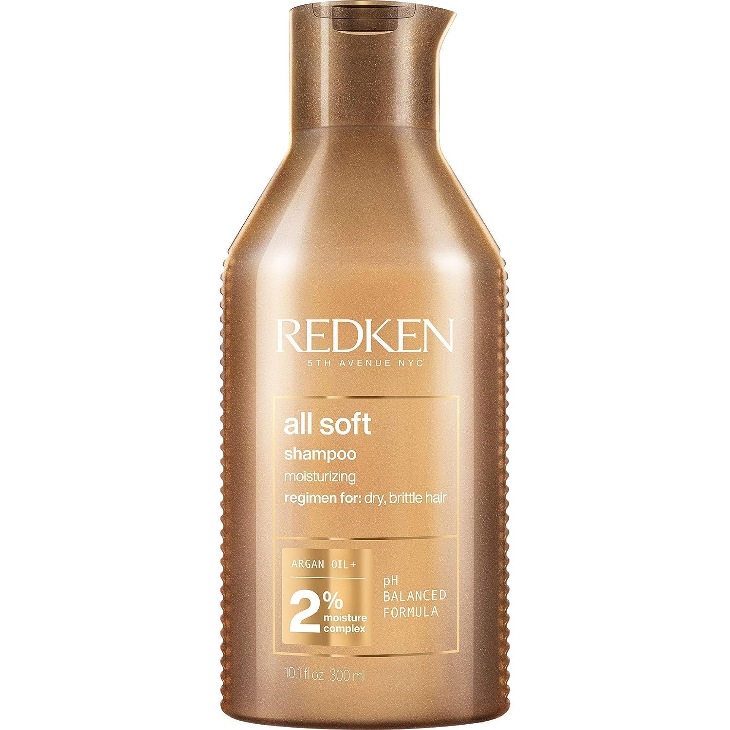 شامپو Redken All Soft | عمیقاً مرطوب کننده و هیدراته کننده | نرم کننده، صاف کننده و درخشان کننده | مناسب برای موهای رنگ شده | شامپو مغذی برای موهای خشک | با روغن آرگان ۲۸۶.۳۴ میلی‌لیتر (بسته ۱ عدد)
