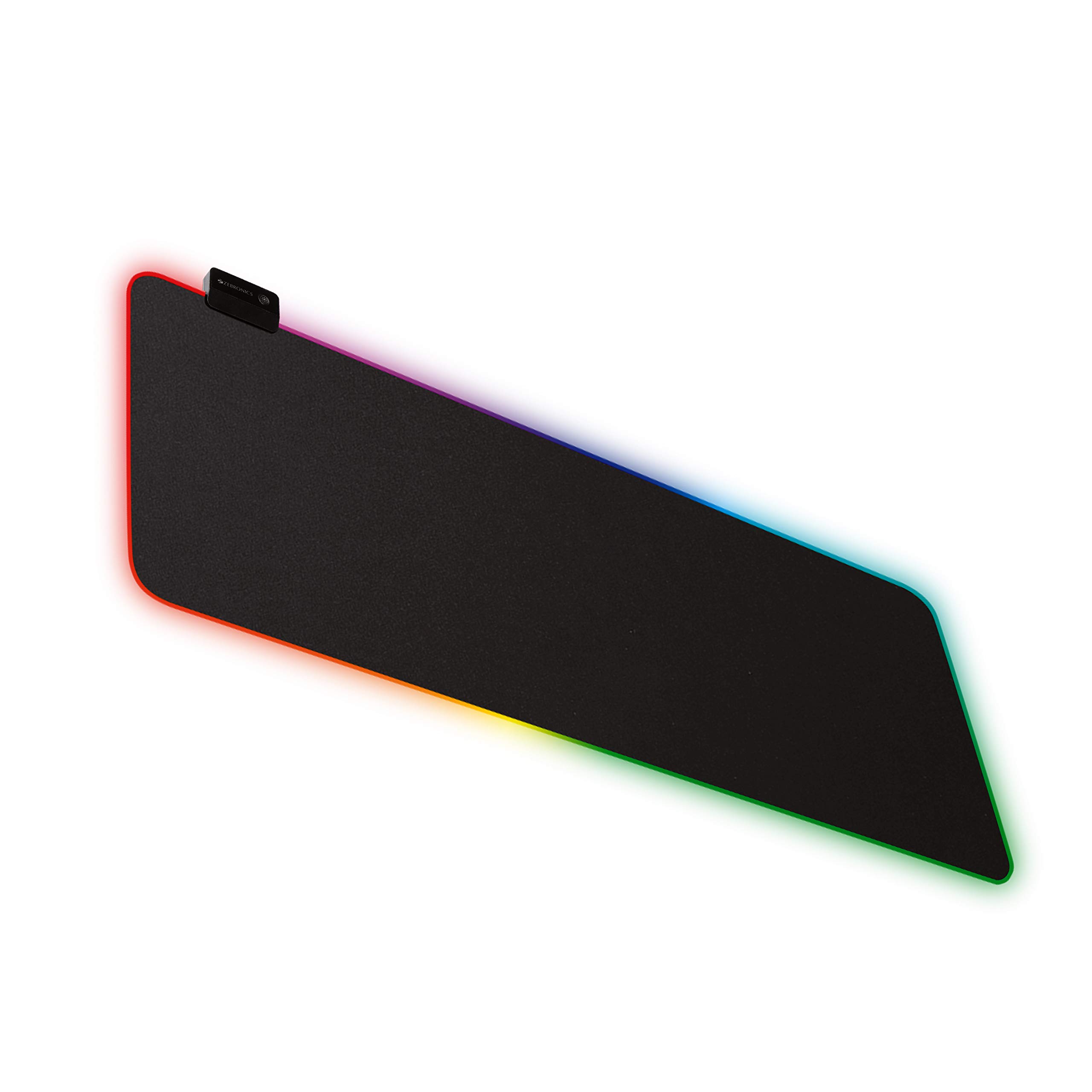 لاکپشت Zebronics Zeb-Blaze XL RGB Gaming موس پد با بافت میکرو و 13 حالت RGB، پایه لاستیکی ضد لغزش (800x300 میلیمتر) 11.8 اینچ طول و 11.8 اینچ عرض