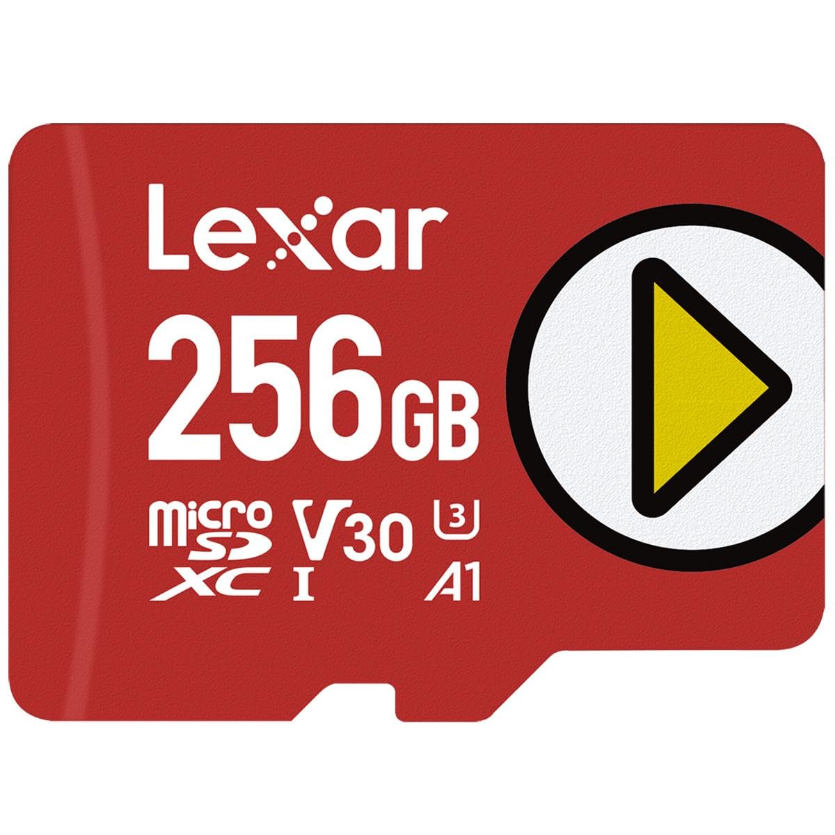 کارت حافظه Lexar PLAY 256GB microSDXC UHS-I، کلاس 10، U3، V30، A1، ویدیو Full-HD، تا 150MB/s، فضای ذخیره‌سازی بزرگ‌تر برای نینتندو سوییچ، دستگاه‌های بازی، گوشی‌های هوشمند و تبلت‌ها (LMSPLAY256G-BNNNU)
