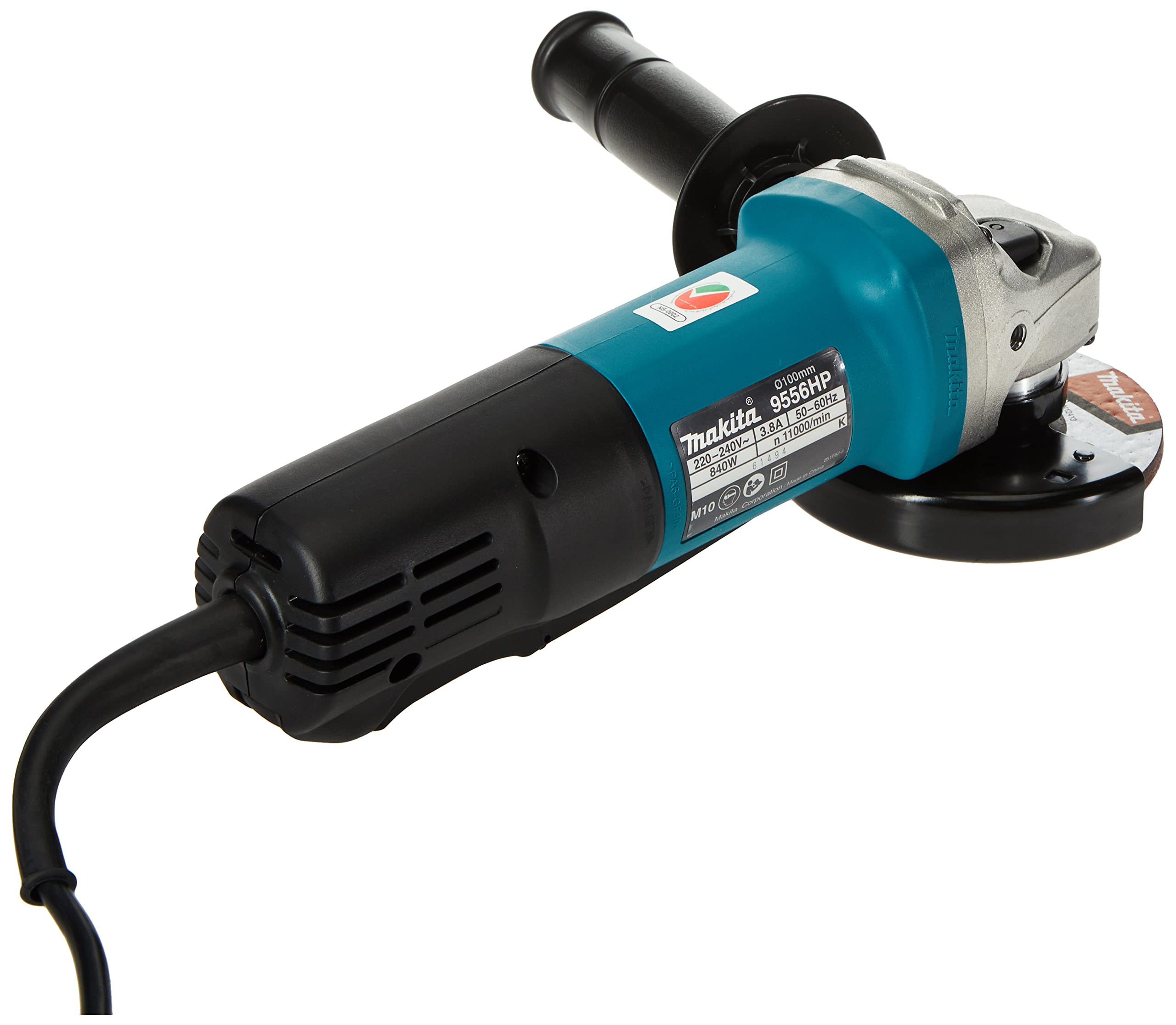 سنگ تراش زاویه دار Makita 9556Hpg با سویچ پدل، طول 100 میلی‌متر، ظرفیت 840 وات