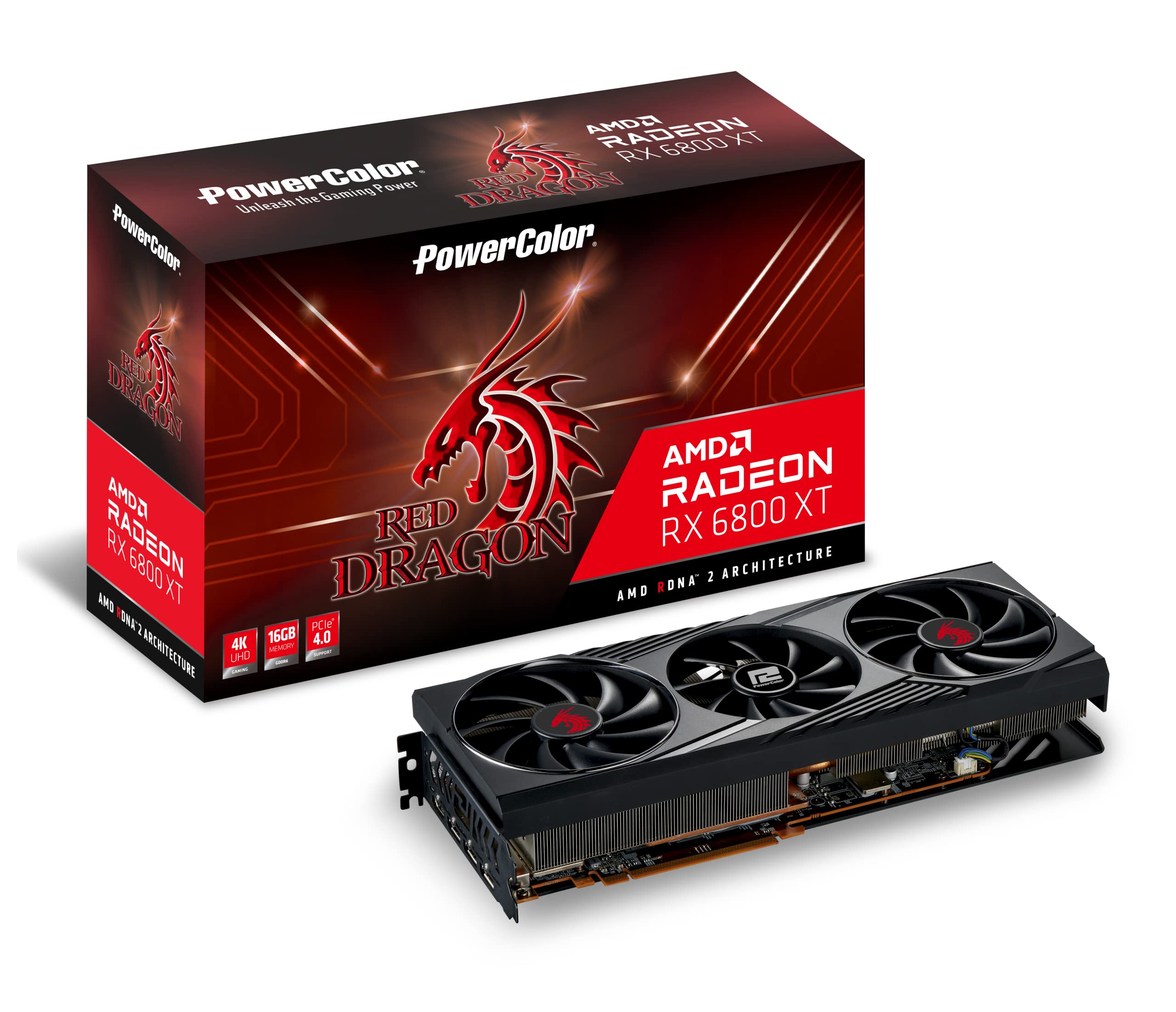 پاورکالر رادئون RX 6800 XT Red Dragon OC (16GB GDDR6/PCI Express 4.0/2310MHz/16000MHz) 6800XT Red Dragon