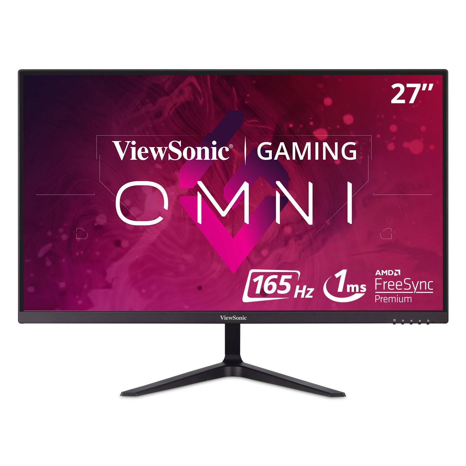 مانیتور بازی 27 اینچی Viewsonic VX2718-P-MHD با رزولوشن Full HD 1080p 165Hz و زمان پاسخ‌دهی 1 میلی‌ثانیه و پورت‌های HDMI و Display Port و همچنین Adaptive-Sync و Eye Care