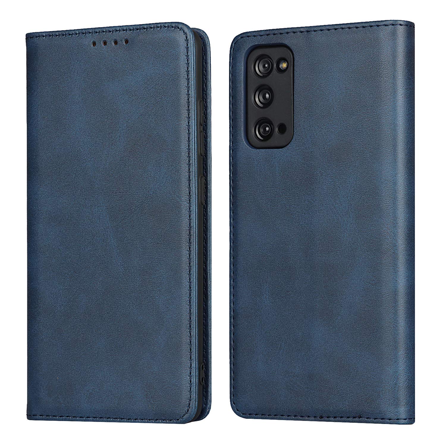 iCoverCase برای مدل Samsung Galaxy S20 FE 5G کیف پول دار با نگه دارنده کارت، محافظ چرم PU، عملکرد استند مگنتیک، قابلیت ضدضربه محافظ Flip Cover Case برای Samsung S20 FE 5G - آبی Galaxy S20 FE S20 FE - آبی