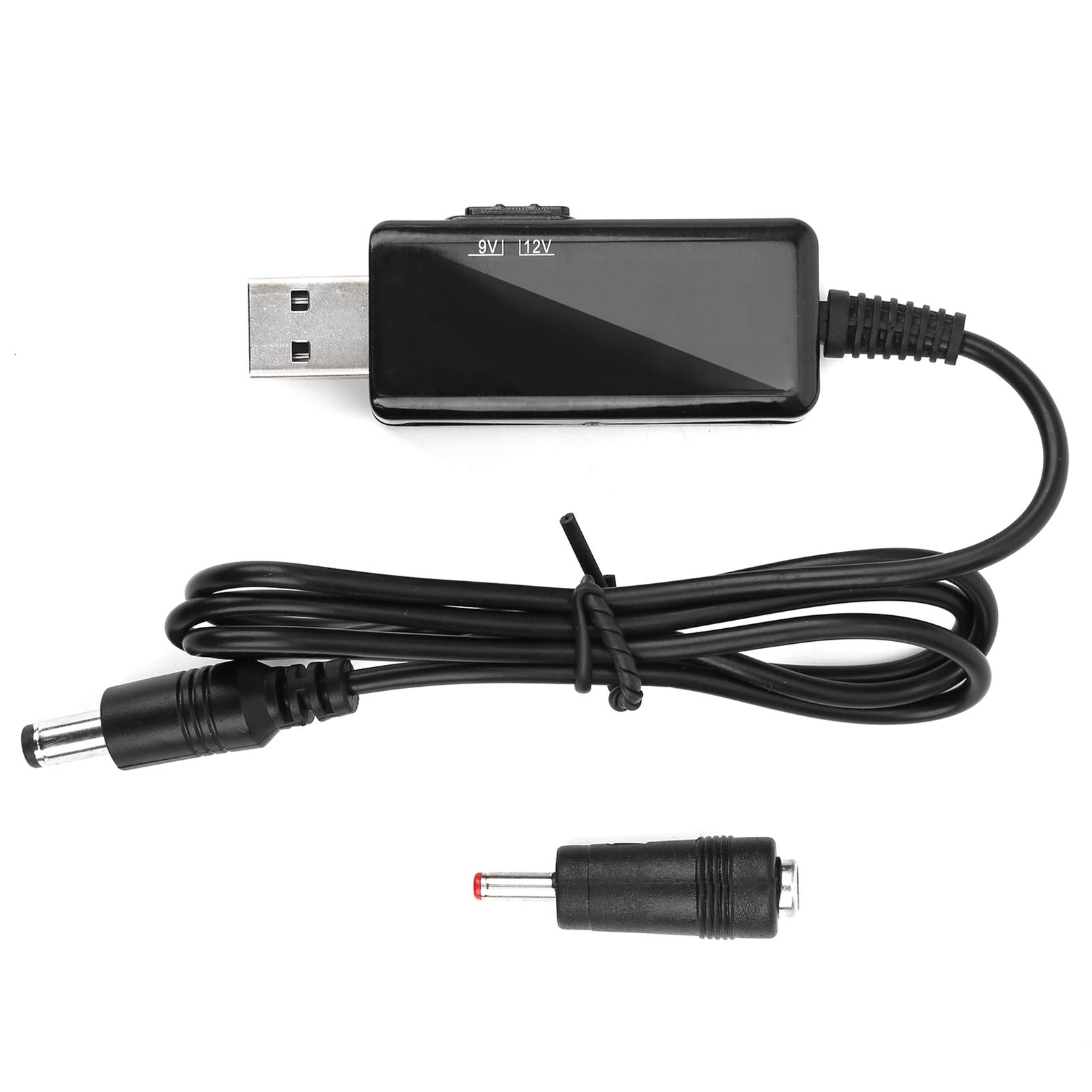 کابل بوستر USB به DC 5 ولت تا 9 ولت 12 ولت با نمایشگر دیجیتال قابل تنظیم مناسب برای پاور بانک، روتر و کابل