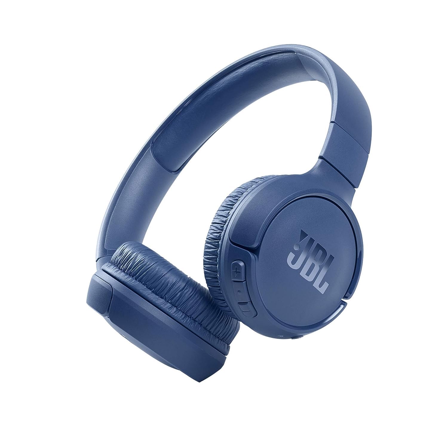 هدفون بی‌سیم JBL Tune 510BT، صدای بیس خالص، باتری 40 ساعته، شارژ سریع، پورت USB نوع C سریع، ارتباط چند نقطه‌ای، طراحی قابل تاشو، دستیار صوتی - آبی، JBLT510BTBLUEU T510 BT BLUE