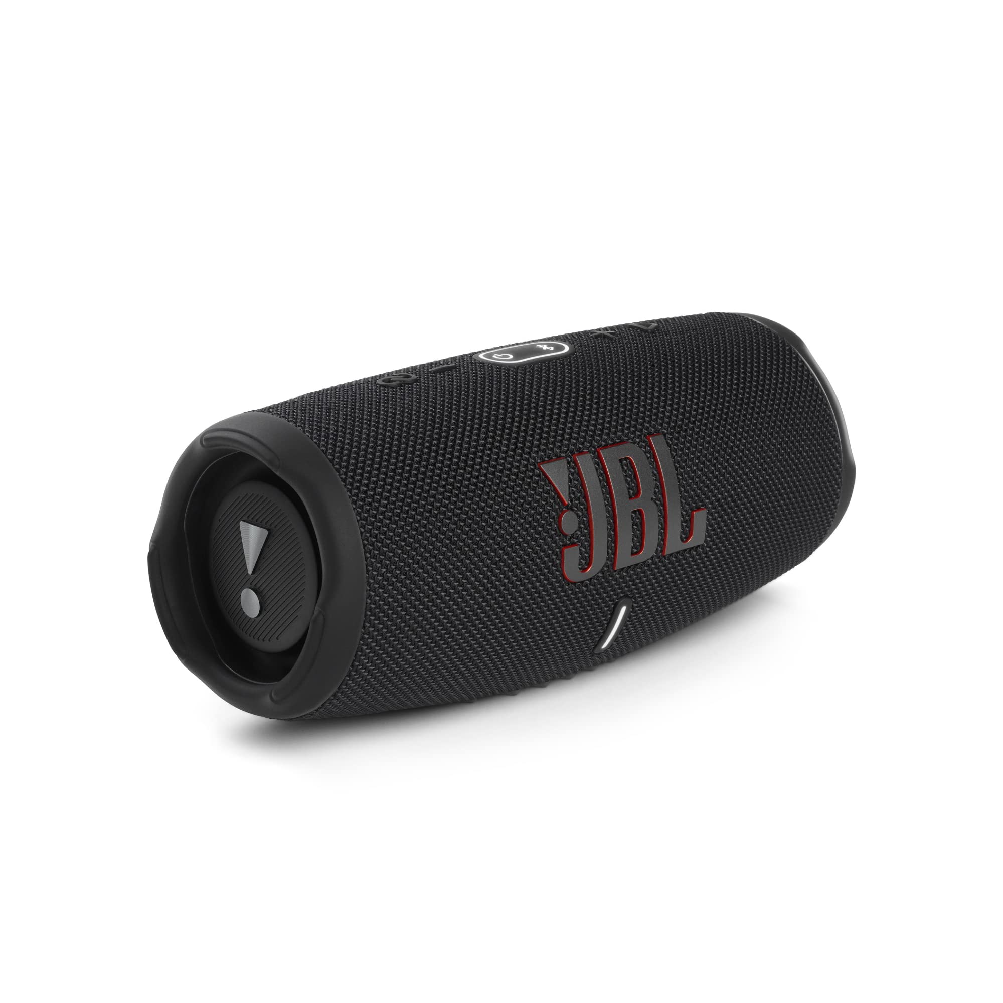 بلندگو قابل حمل JBL Charge 5، دارای پاوربانک داخلی، صدای قدرتمند JBL Pro، دو رادیاتور باس، 20 ساعت عمر باتری، ضدآب و ضد گرد و غبار با استاندارد IP67، پخش بی‌سیم، امکان اتصال دوگانه - رنگ مشکی، JBLCHARGE5BLK