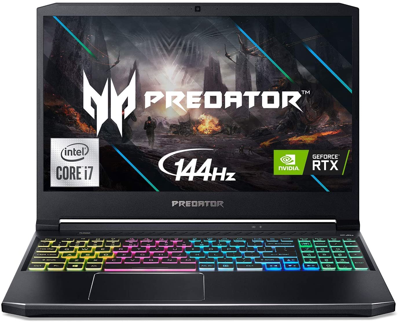 لپ تاپ بازی Acer Predator Helios 300، Intel i7-10750H، NVIDIA GeForce RTX 3060 6GB، صفحه نمایش Full HD 144Hz 3ms IPS 15.6 اینچ، 16GB DDR4 دو کاناله، 512GB NVMe SSD، WiFi 6، صفحه کلید RGB، مدل PH315-53-71HN