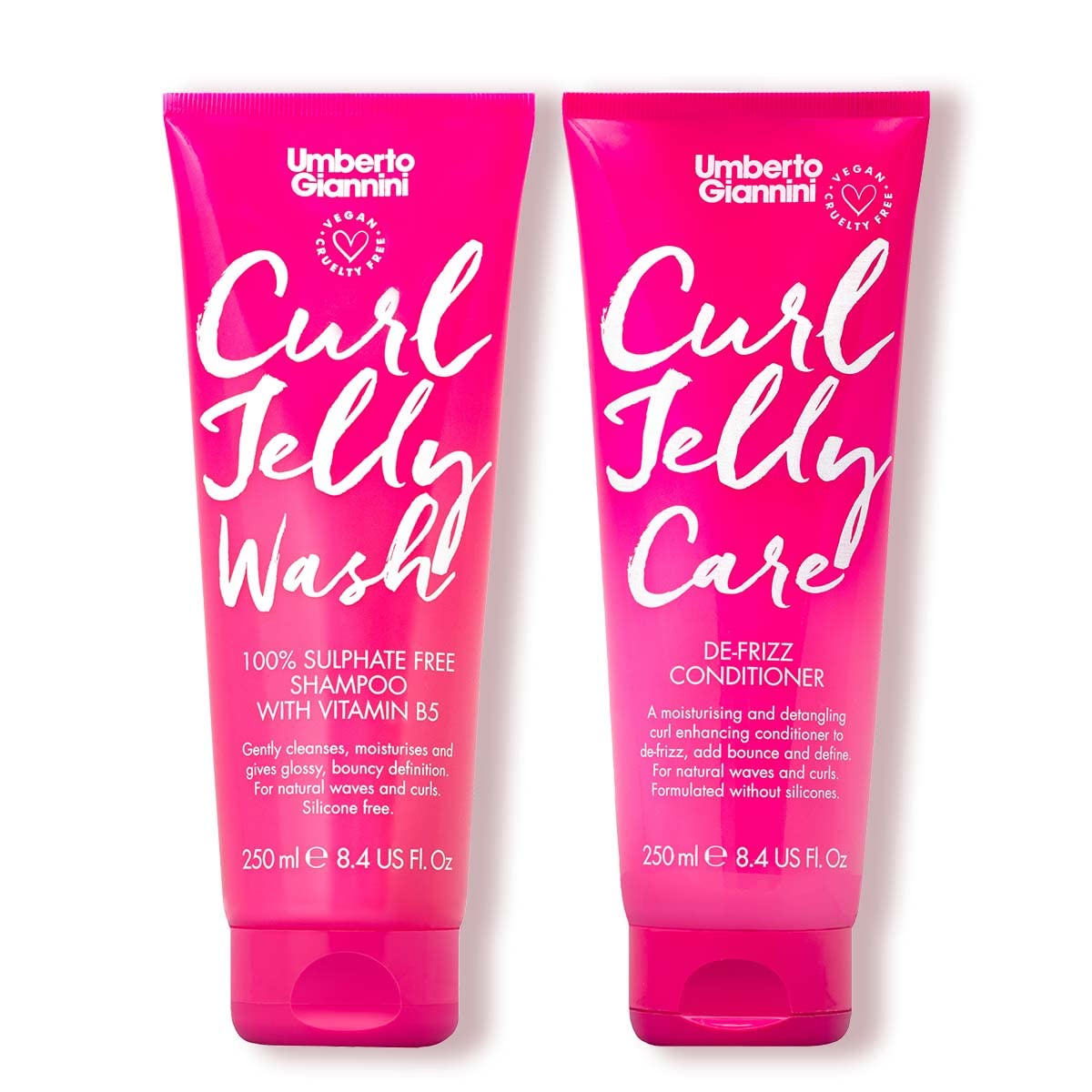 شامپو و کاندیشنر ژله ای Umberto Giannini Curl Jelly Scrunching Jelly، راه حلی برای کاهش پف موهای مجعد یا موهای موج دار، وگان و بدون شرارت برای موهای ۲۰۰ میلی‌لیتری