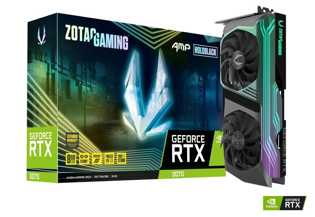 ZOTAC GAMING GeForce RTX 3070 AMP Holo 8GB GDDR6 256 بیت 14 گیگابیت‌برثانیه PCIe 4.0 کارت گرافیک گیمینگ، ZT-A30700F-10P