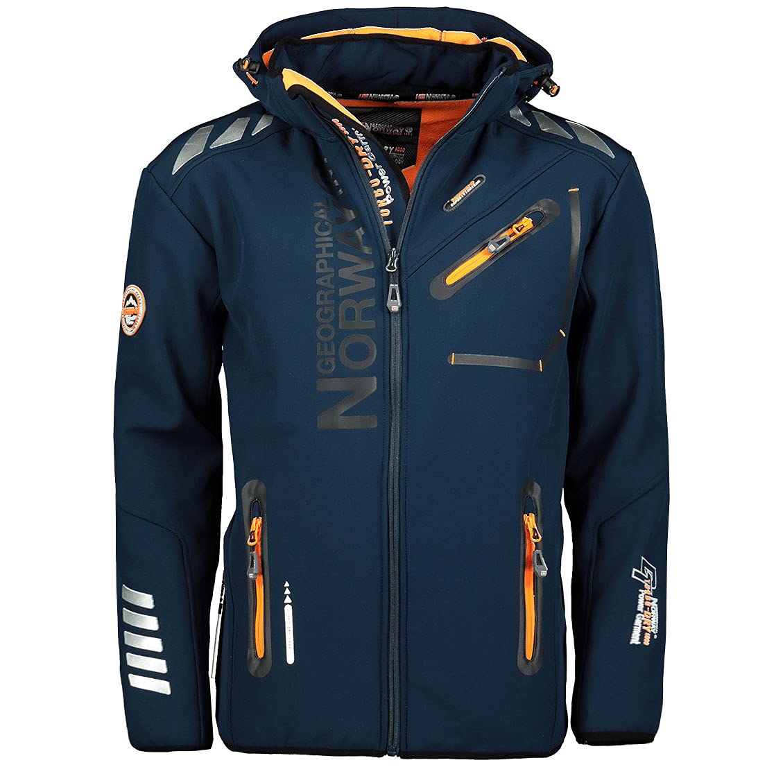 Geographical Norway Royaute Men – Men's Waterproof Softshell Jacket – Outdoor Jacket, Windproof Tactical Jacket, Waterproof, Hiking, Skiing, Autumn, Winter, Spring S azul