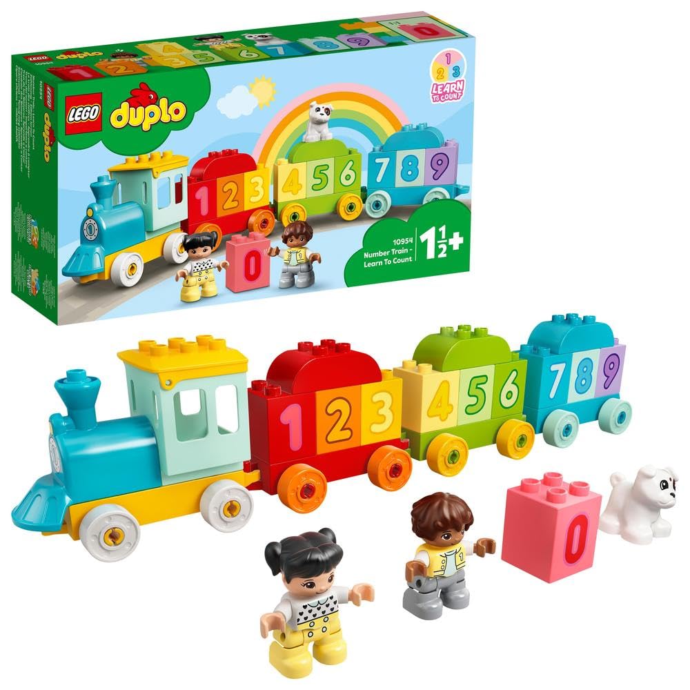 LEGO DUPLO قطار اعداد من منطقه نخست من - برچسب زدن برای شمارا محسن 10954 اسباب‌بازی ساختمانی؛ آموزش کودکان به اعداد و شمارش (23 قطعه) نسخه‌ی جدید