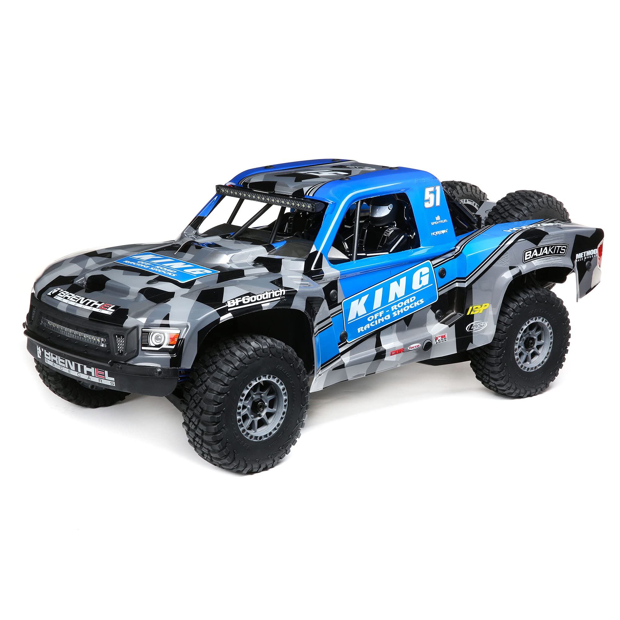 کامیون الکتریکی Losi RC 1/6 Super Baja Rey 2.0 4WD Desert Truck RTR، شوک های کینگ