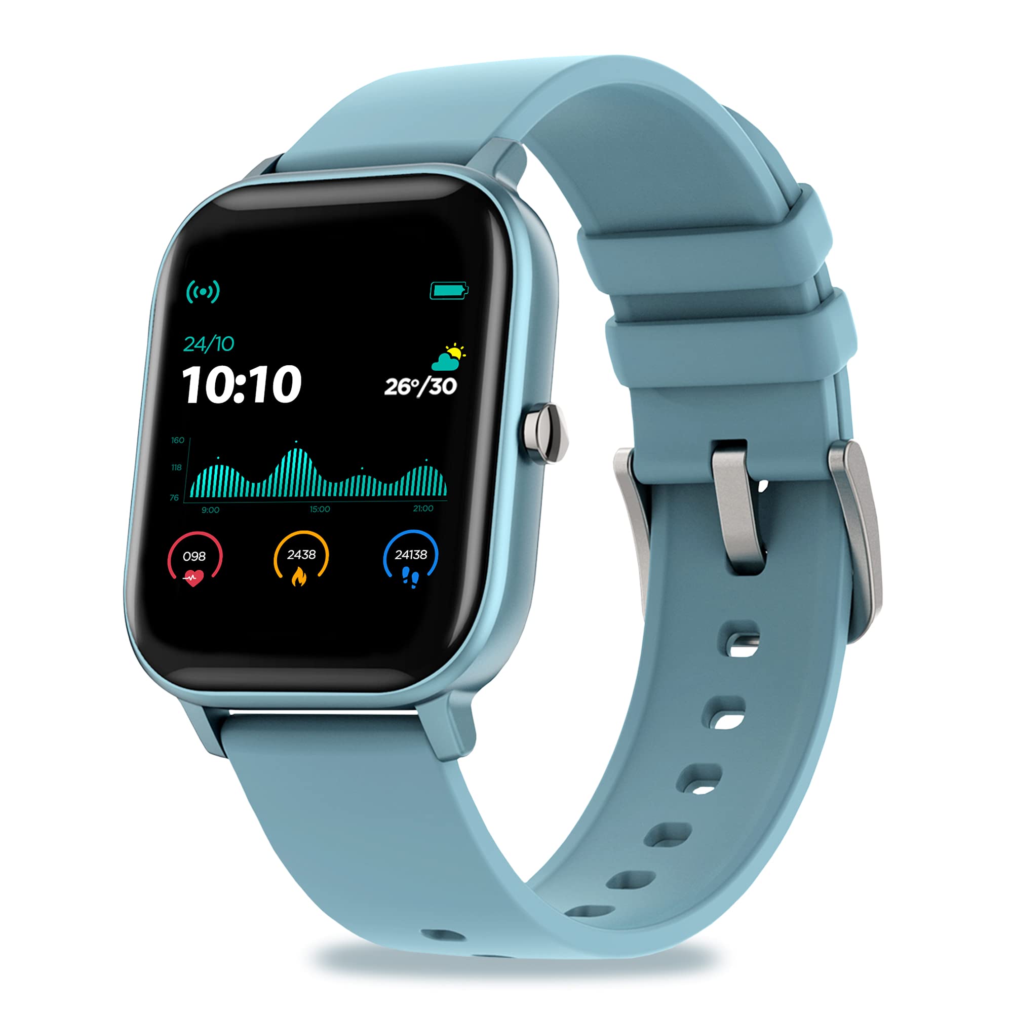 ساعت هوشمند Pebble Pace با نمایشگر رنگی دینامیک تاچ کامل، حالت‌های ورزشی متعدد، اکسیمتر داخلی، آبی