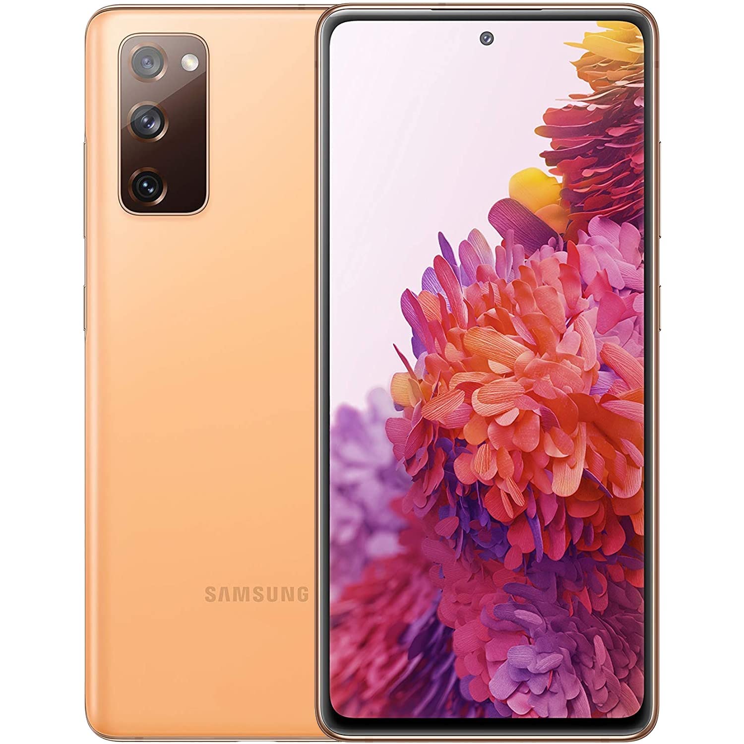 تلفن همراه Samsung Galaxy S20 FE 5G؛ گوشی هوشمند آزاد از سیم - 128 گیگابایت - نارنجی ابری (نسخه انگلیسی) دو سیم کارته (چیپ Qualcomm 8250) (تجدید نظر شده) ابری نارنجی 5G 128 گیگابایت چیپ Qualcomm 8250