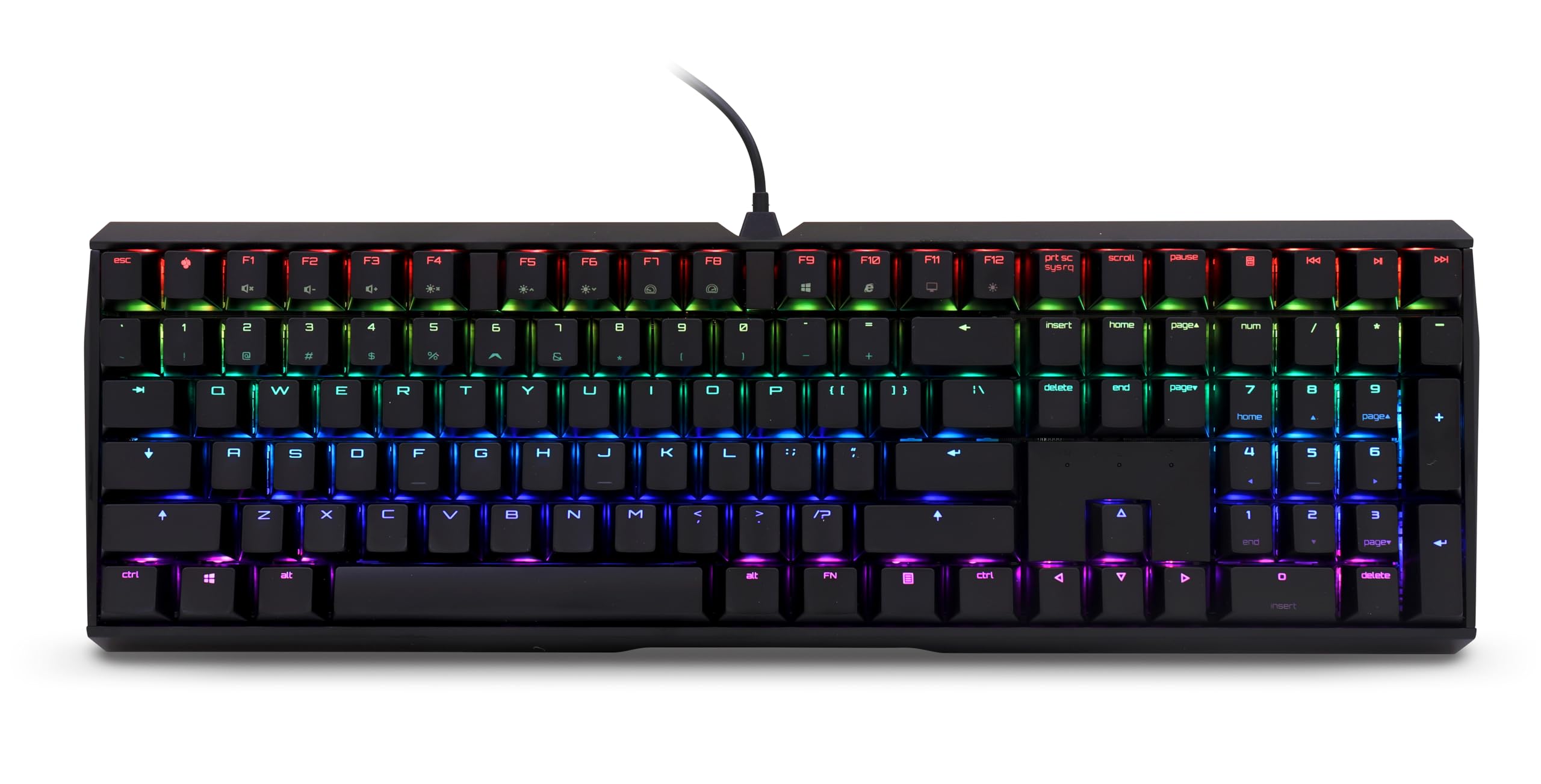 کیبورد مکانیکال سیمی CHERRY MX Board 3.0 S - با قاب آلومینیوم - MX قرمز سایلنت - مشکی - QWERTY