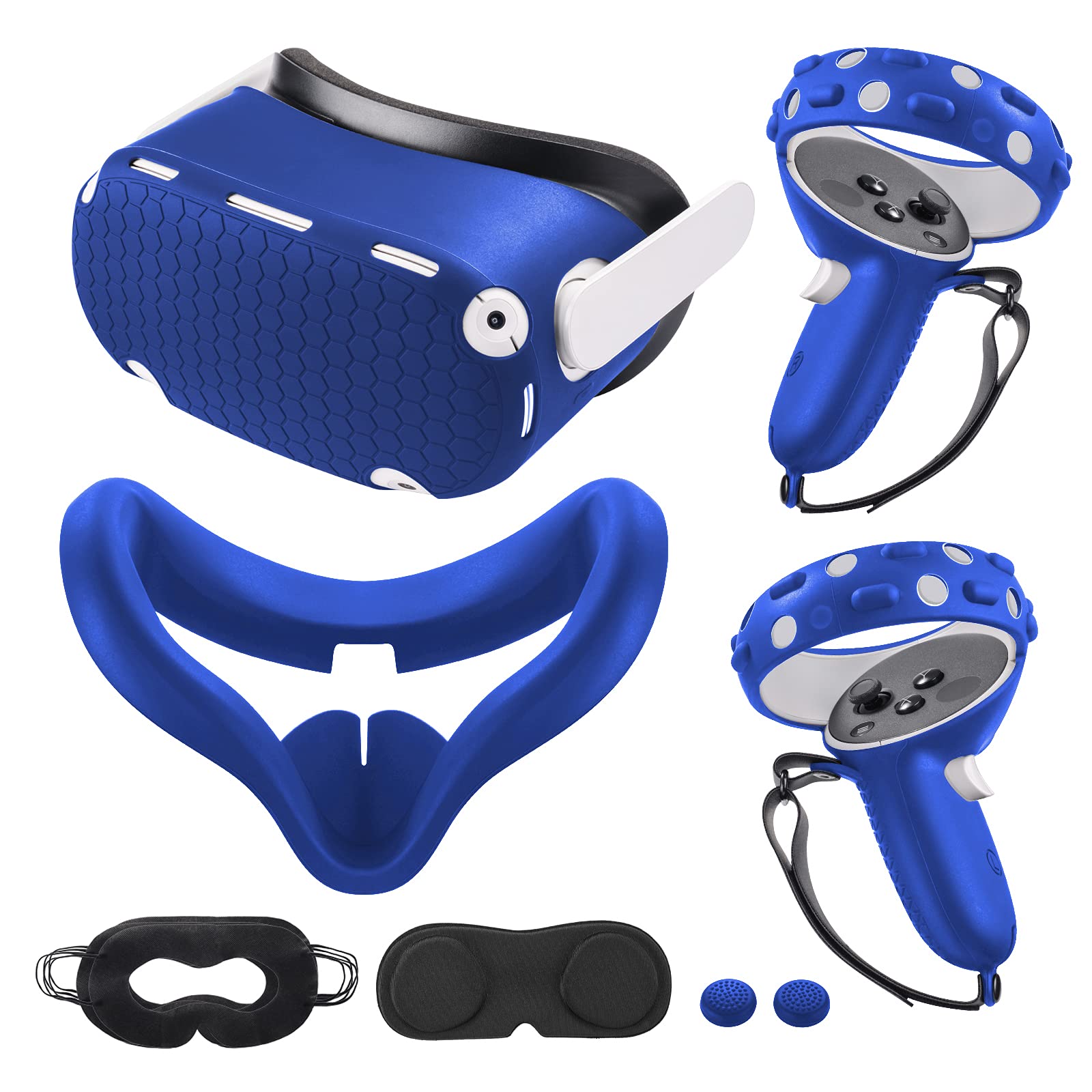 سازگار با لوازم جانبی اکسلیوس کوئست ۲، پوشش صورت سیلیکونی VR، پوشش پوسته VR، پوشش لنز محافظ، و پوشش چشم یکبار مصرف، KANG YU.
