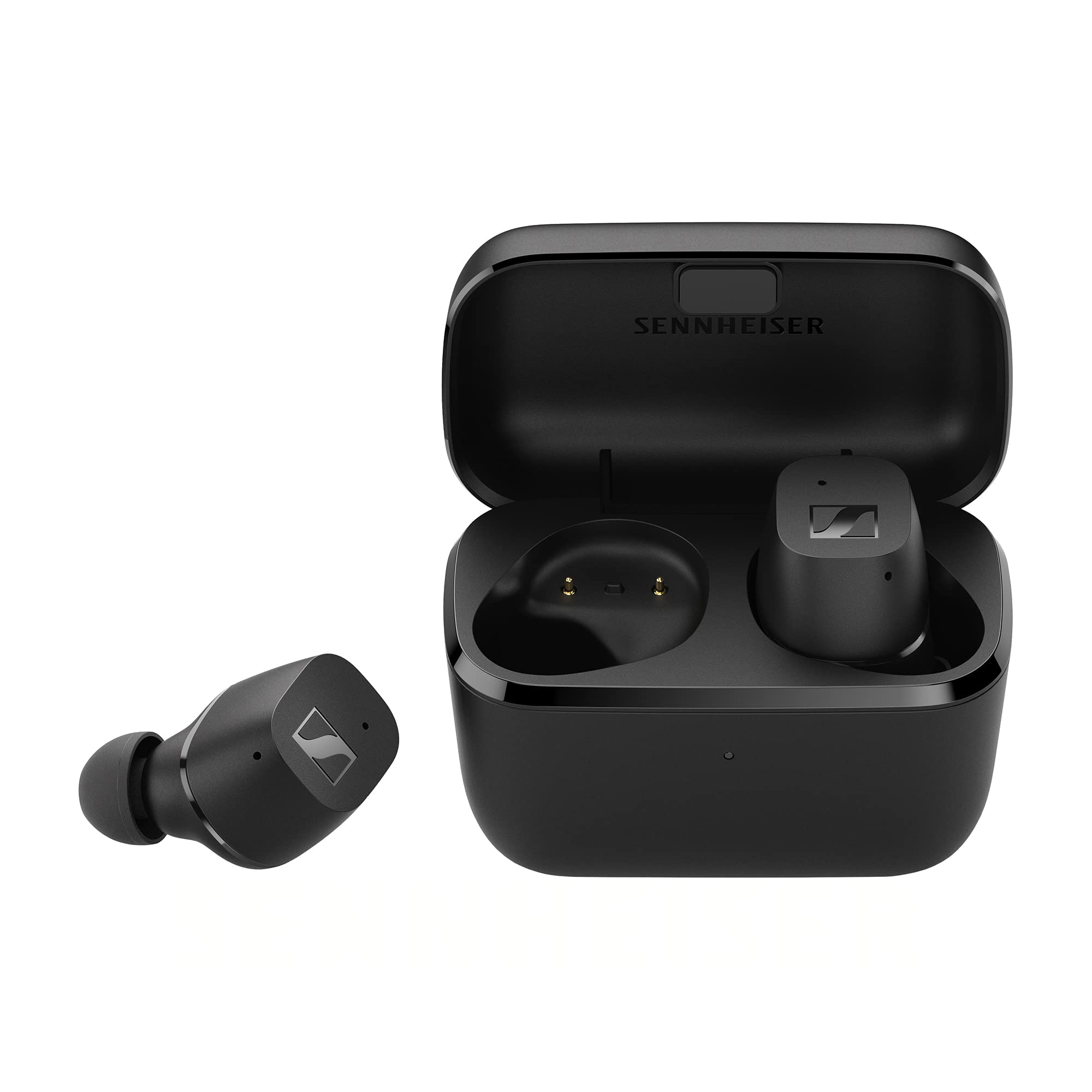 هدفون بی‌سیم Sennheiser CX True Wireless - هدفون بلوتوث داخل گوش برای موسیقی و تماس با کنترل‌های لمسی قابل تنظیم، کاهش نویز فعال، افزایش بیس، ضد آب IPX4 و عمر باتری 27 ساعته، رنگ مشکی، هدفون بی‌سیم کوچک سیاه‌پوست