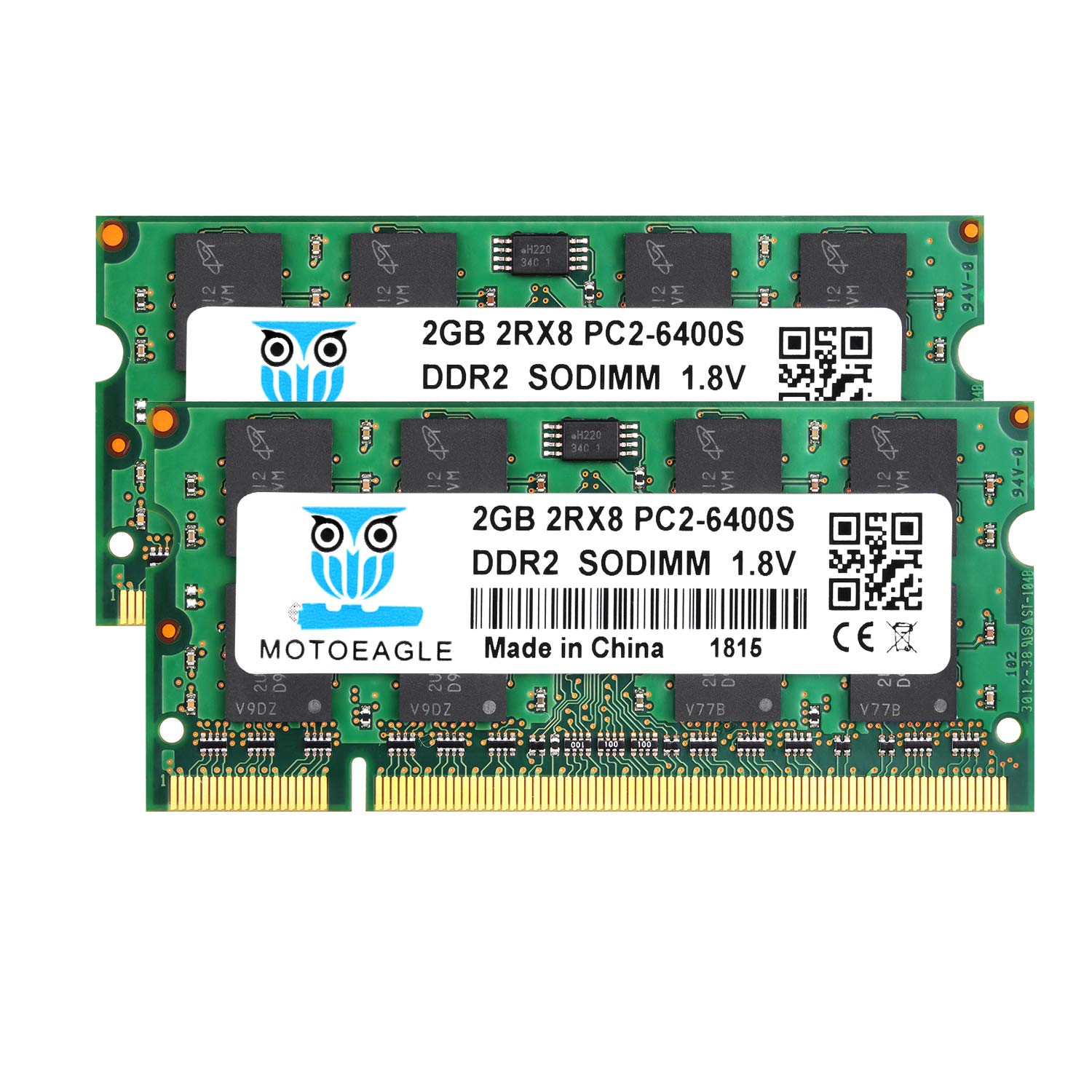 کیت 4 گیگابایتی DDR2 800MHz Sodimm (2GBX2) PC2 6400 6400S RAM 1.8 ولت CL6 با 200 پین غیر ECC و بدون بافر ماژول حافظه لپتاپ DDR2 800MHz SODIMM PC2 6400S 2GBx2