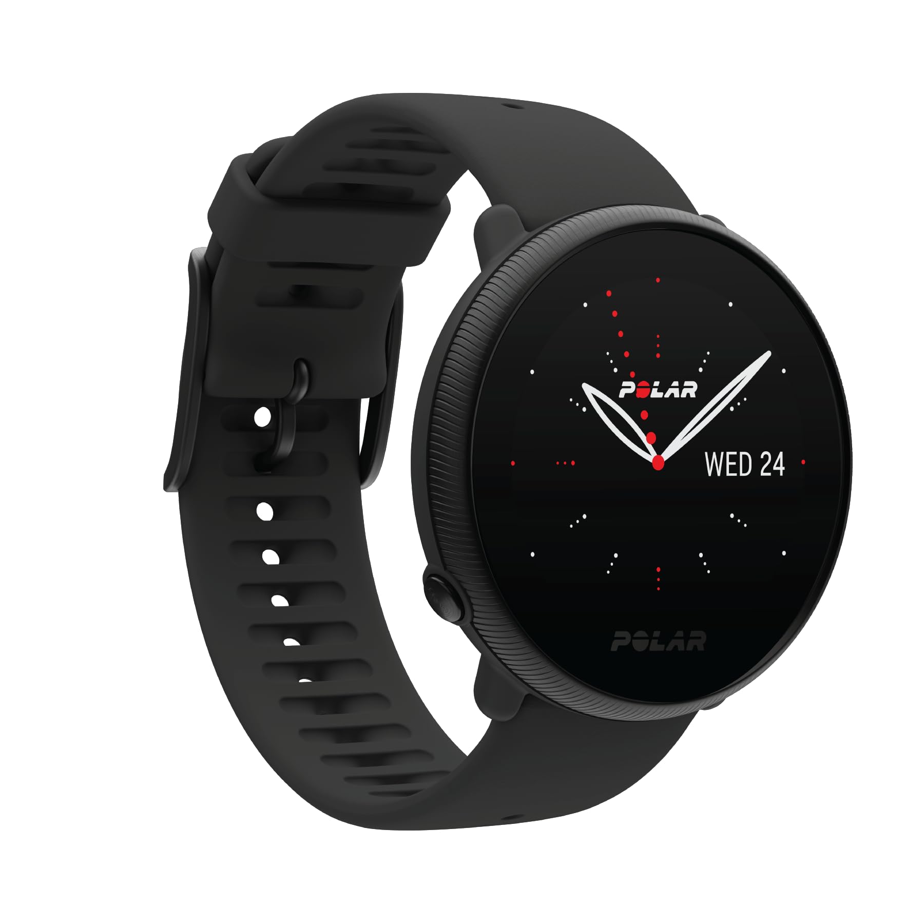ساعت هوشمند تناسب اندام Polar Ignite 2 با GPS یکپارچه - نظارت قلبی بر اساس مچ دست - راهنمای شخصی برای تمرین، بازیابی و پیگیری خواب - کنترل موسیقی، آب و هوا، اعلان‌های تلفن راهنمایی شخصی برای تمرینات، بازیابی و پیگیری خواب - کنترل موسیقی، آب و هوا، اعلان‌های تلفن - رنگ مشکی گوشهای کوچک-بزرگ