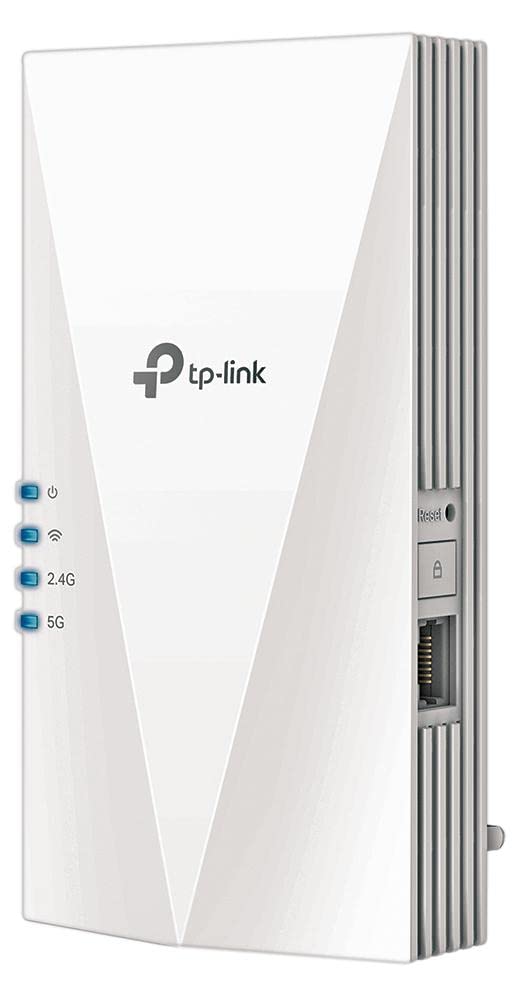 تقویت‌کننده WiFi 6 مش TP-Link، تقویت‌کننده برد WiFi Ultraxtend AX1500 Mbps با 1 پورت گیگابیت، تقویت‌کننده اینترنت، 5GHz، راه‌اندازی آسان با کنترل از طریق اپلیکیشن، پلاگ انگلیسی (RE500X) تقویت‌کننده WiFi Premium AX1500