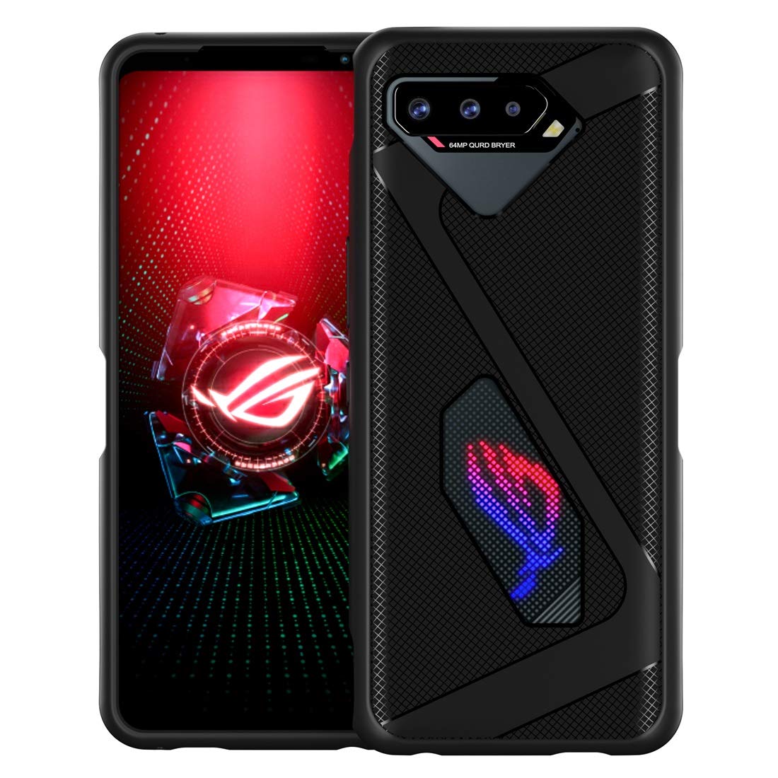 کیس گوشی بازی Redluckstar برای گوشی ASUS ROG 5 - پوشش گرماپاشایی سیلیکون و TPU با شکل خاص برای مردان و زنان - کیس باریک بسیار نازک مقاوم در برابر خط و خش