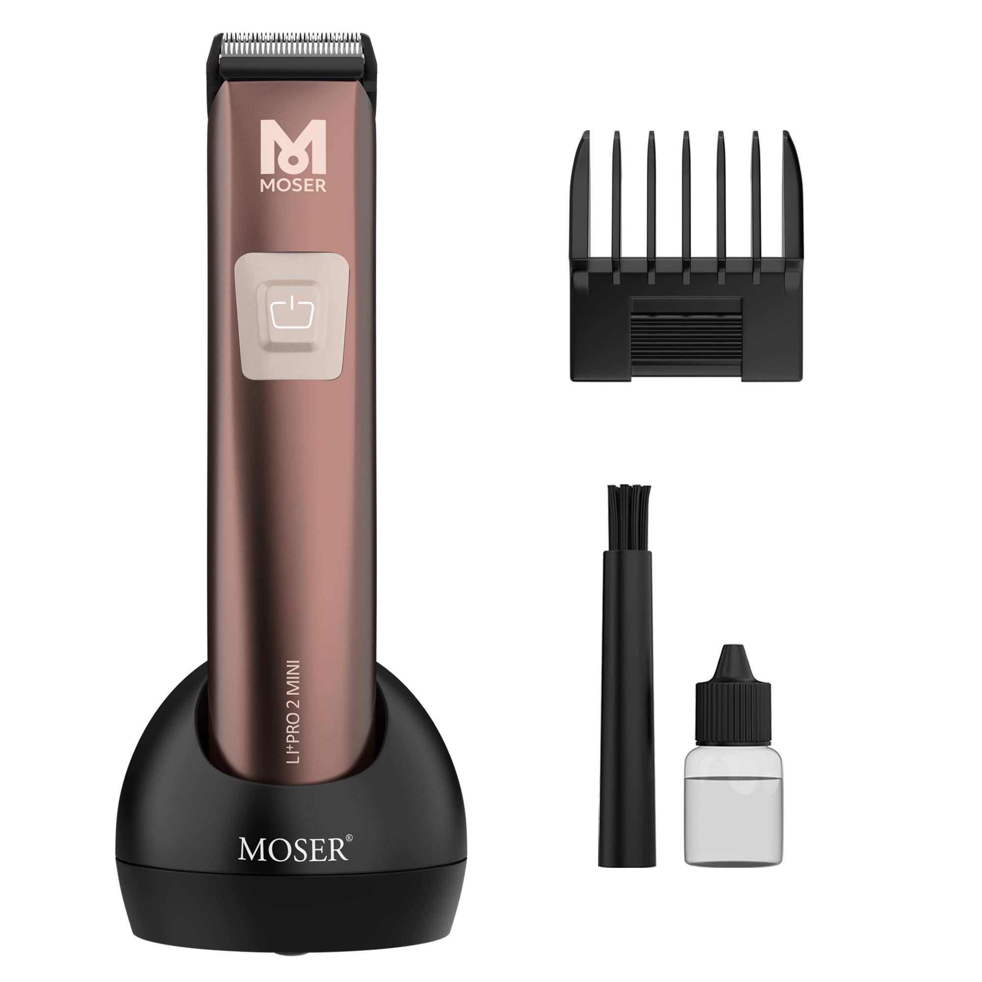 تراش موسر Li+Pro2 Mini حرفه ای بی سیم برای مردان (ساخت آلمان) | زمان کارکرد 120 دقیقه با 3 سطح سرعت | تیغه الماسی پوشش دار کربن | شارژ سریع (1588-0151)