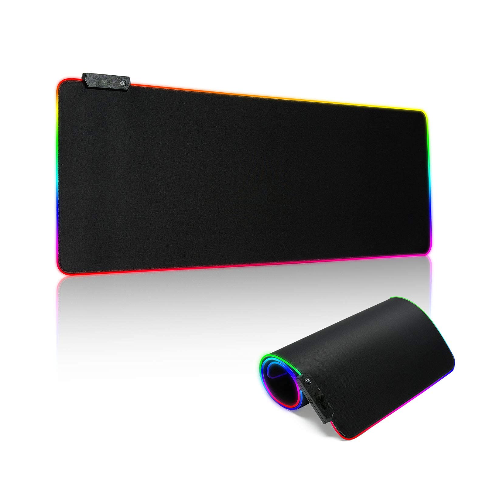 موس‌پد Arabest RGB - موس‌پد گیمینگ بزرگ با پایه ضد لغزش 900 * 400 * 4 میلی‌متر با 14 نوع نور RGB که می‌توان آن‌ها را به دلخواه تغییر داد، مناسب برای پخش زنده، بازی و کار است.