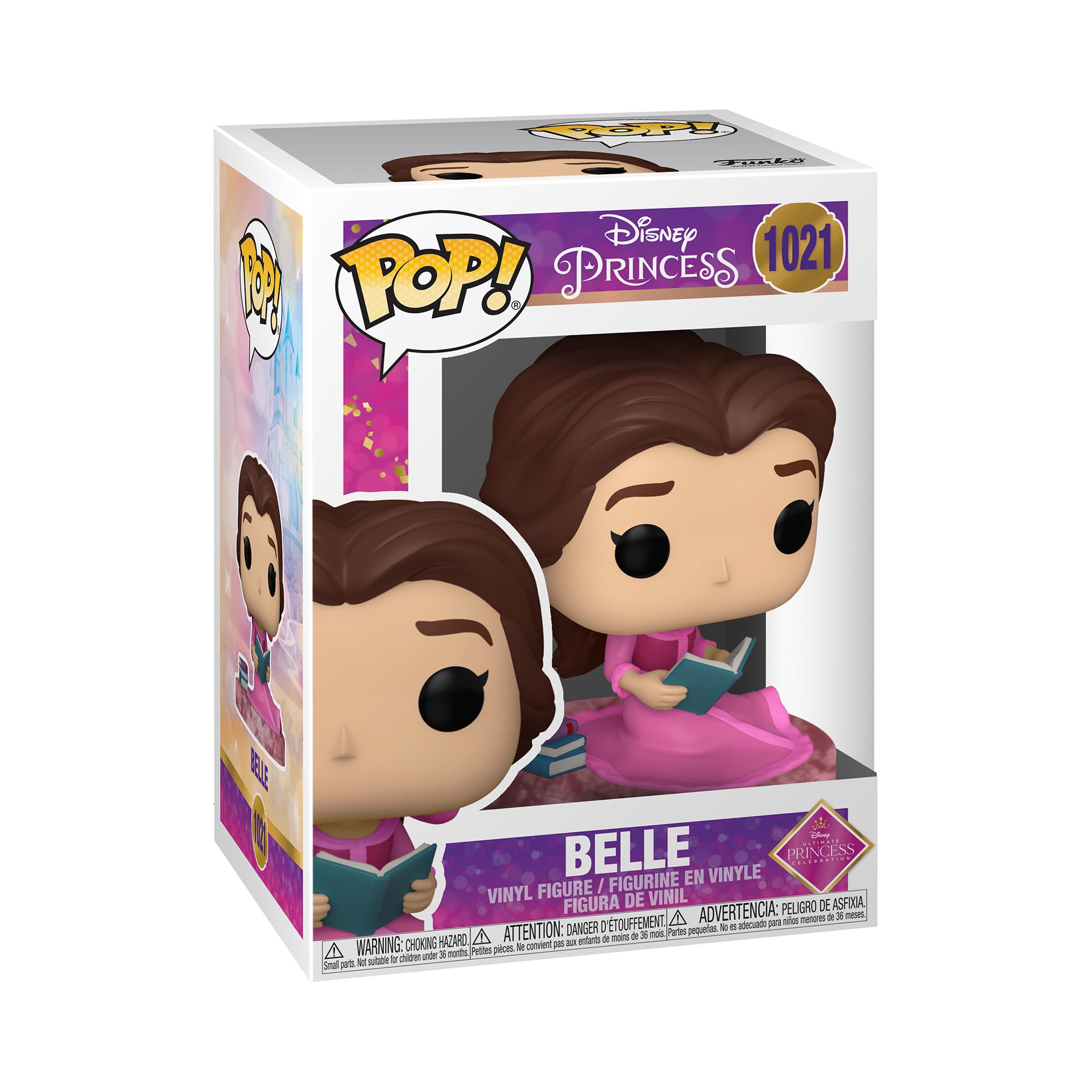 مجسمه وینیلی قابل جمع‌آوری Funko Pop! Disney: Ultimate Princess - Belle - شاهزاده‌های دیزنی - ایده هدیه - محصول رسمی - اسباب‌بازی برای کودکان و بزرگسالان - طرفداران فیلم - مدل مجسمه برای جمع‌آوران