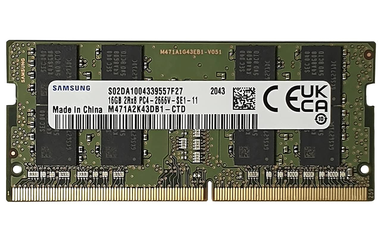 Samsung M471A2K43DB1-CTD 16GB DDR4 2666MHz SODIMM RAM PC4-21300 260Pin ماژول حافظه برای لپتاپ ها، دسکتاپ های کوچک و همه در یک استخراج می شود.