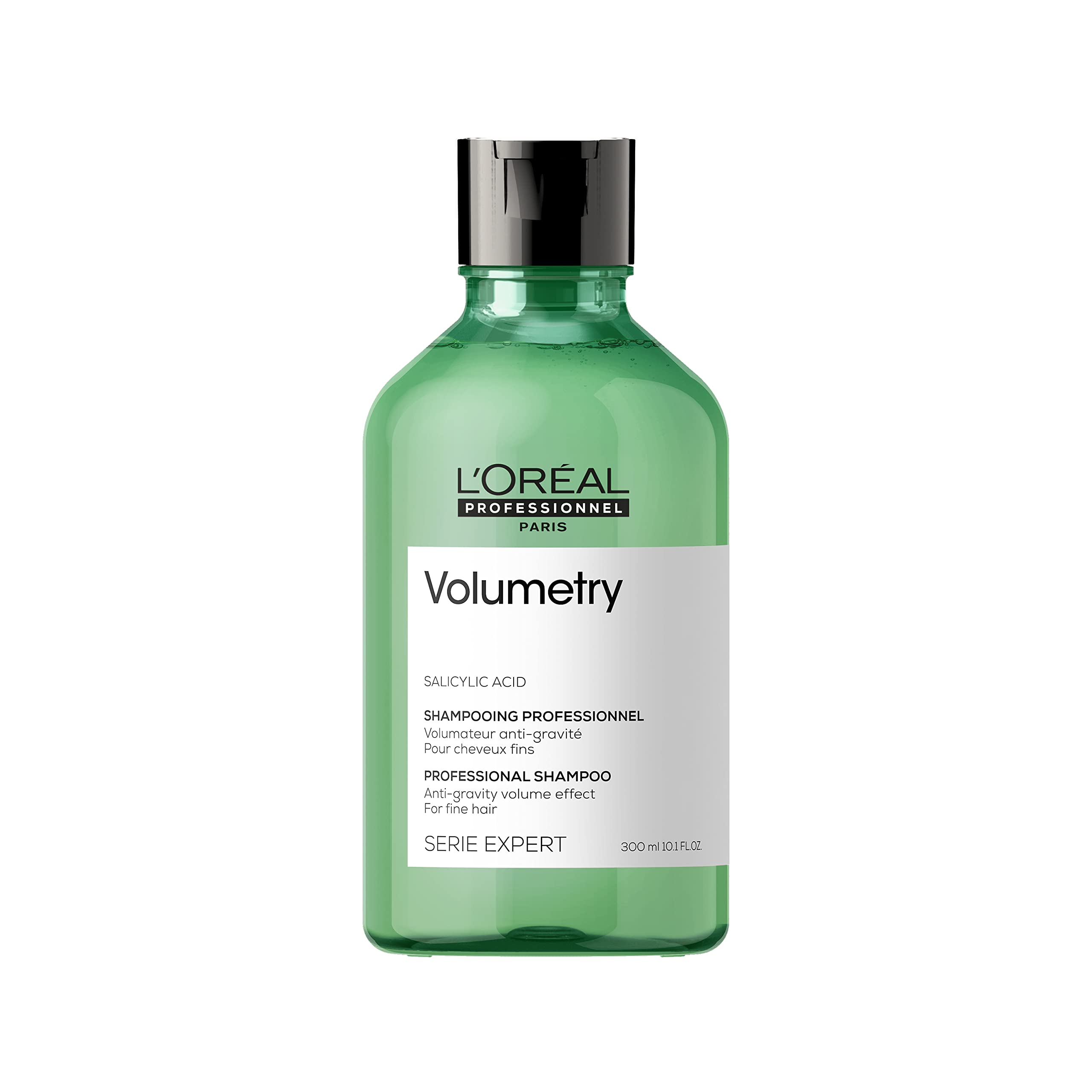 شامپو حجیم‌کننده L’Oréal Professionnel Volumetry | برای حذف رسوب و تمیز کردن پوست سر | ارائه‌دهنده حجم | حاوی اسید سالیسیلیک | برای موهای نازک و باریک | ۳۰۰ میلی‌لیتر