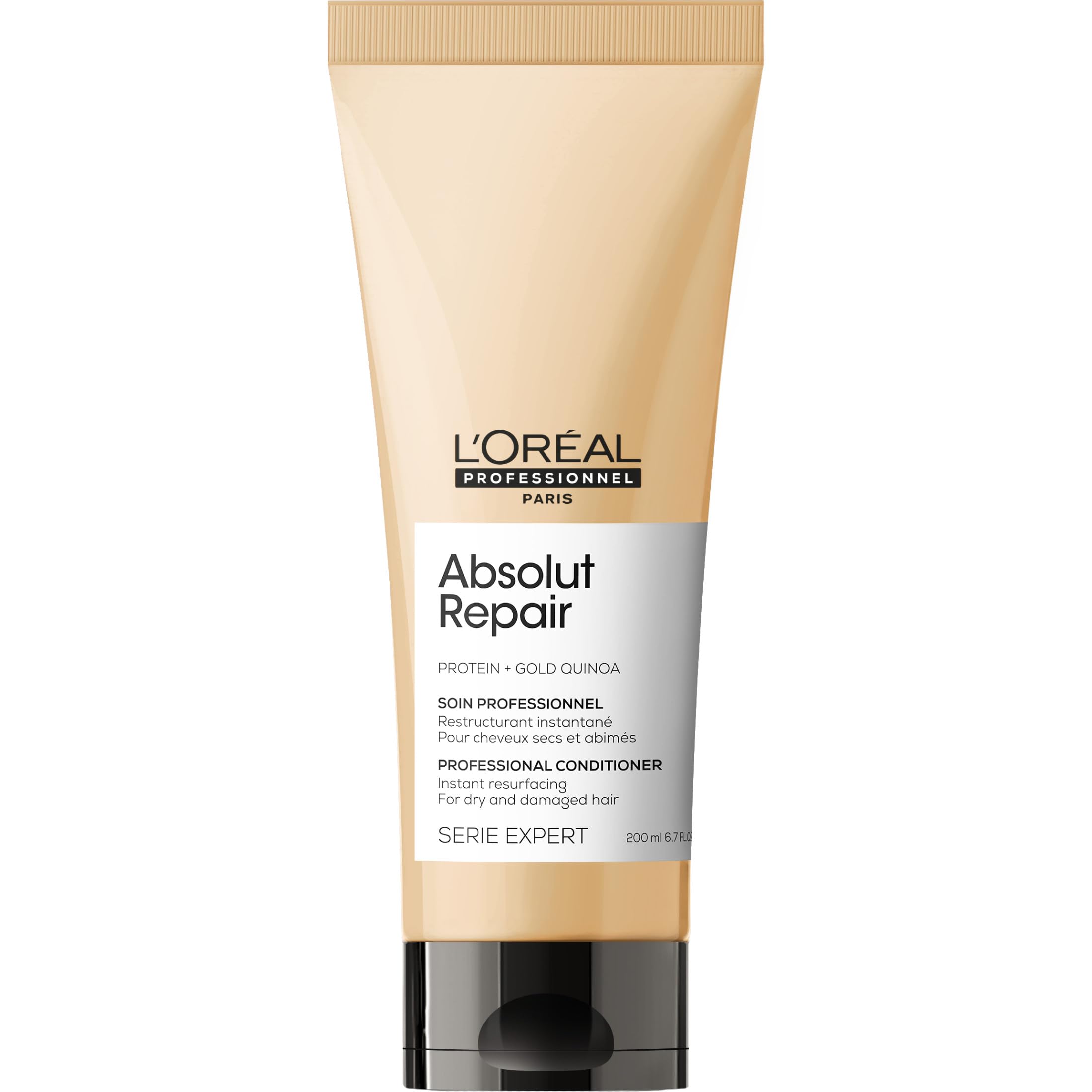 L’Oréal Professionnel | Absolut Repair Conditioner | برای موهای خشک و آسیب‌دیده | ترمیم و آبرسانی به موهای خشک و آسیب‌دیده | با کینوا طلایی و پروتئین | SERIE EXPERT | ۲۰۰ میلی‌لیتر