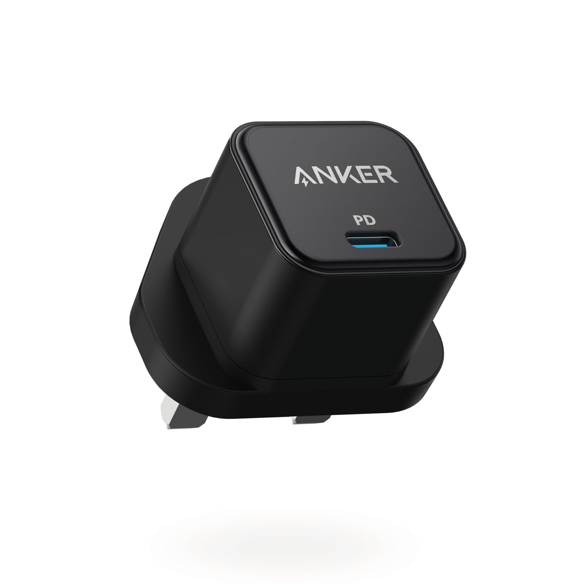 شارژر Anker USB C، شارژر Cube PowerPort III 20W برای آیفون 16 پرو مکس/16 پرو/16 پلاس/15/14/13/12/11، گلکسی، پیکسل 4/3، آیپد پرو و سامسونگ S25/S24 (کابل همراه نیست) رنگ مشکی