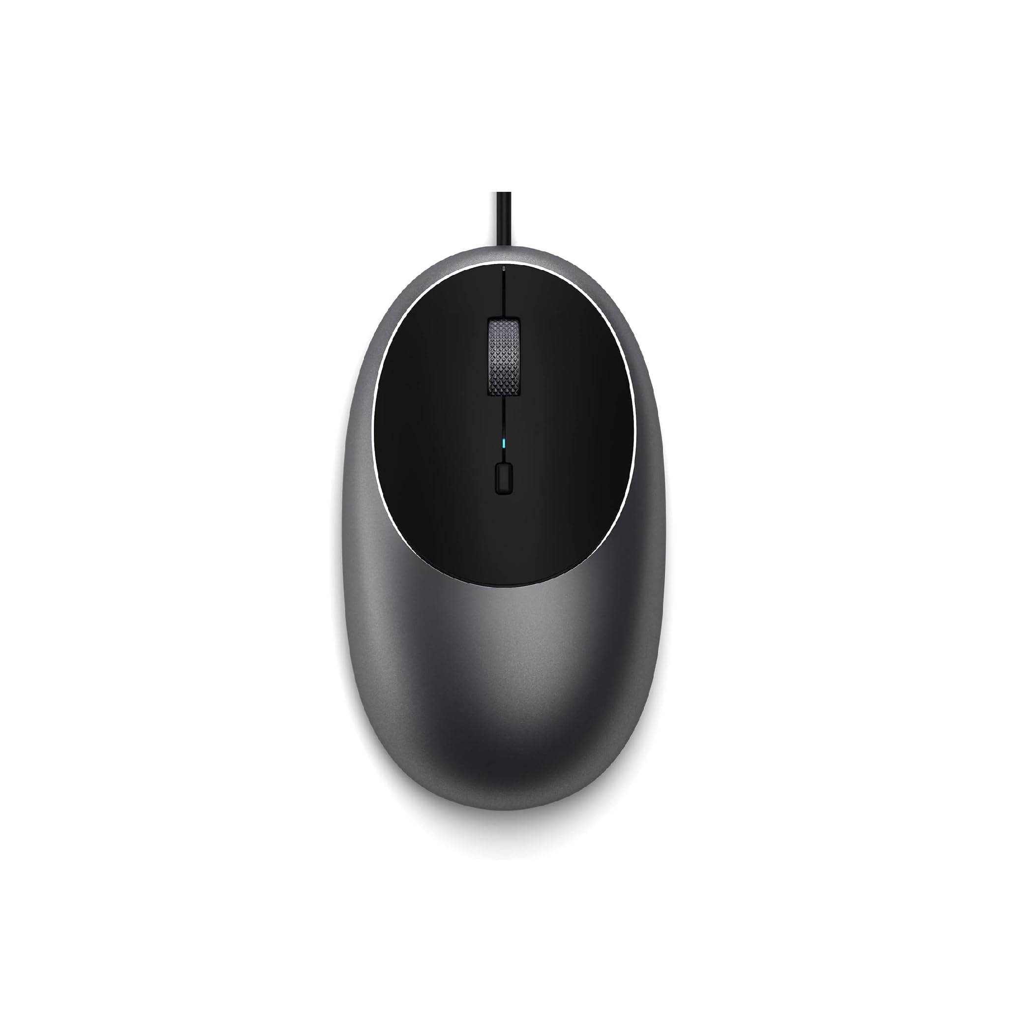 موش فلزی وایرد USB-C ساتچی C1، موش اپتیکال کامپیوتر برای مک‌بوک ایر و پرو M4 M3 M2، آیپد ایر و پرو M4 M3، آیپد مینی، مک مینی، آیمک - گری فضایی