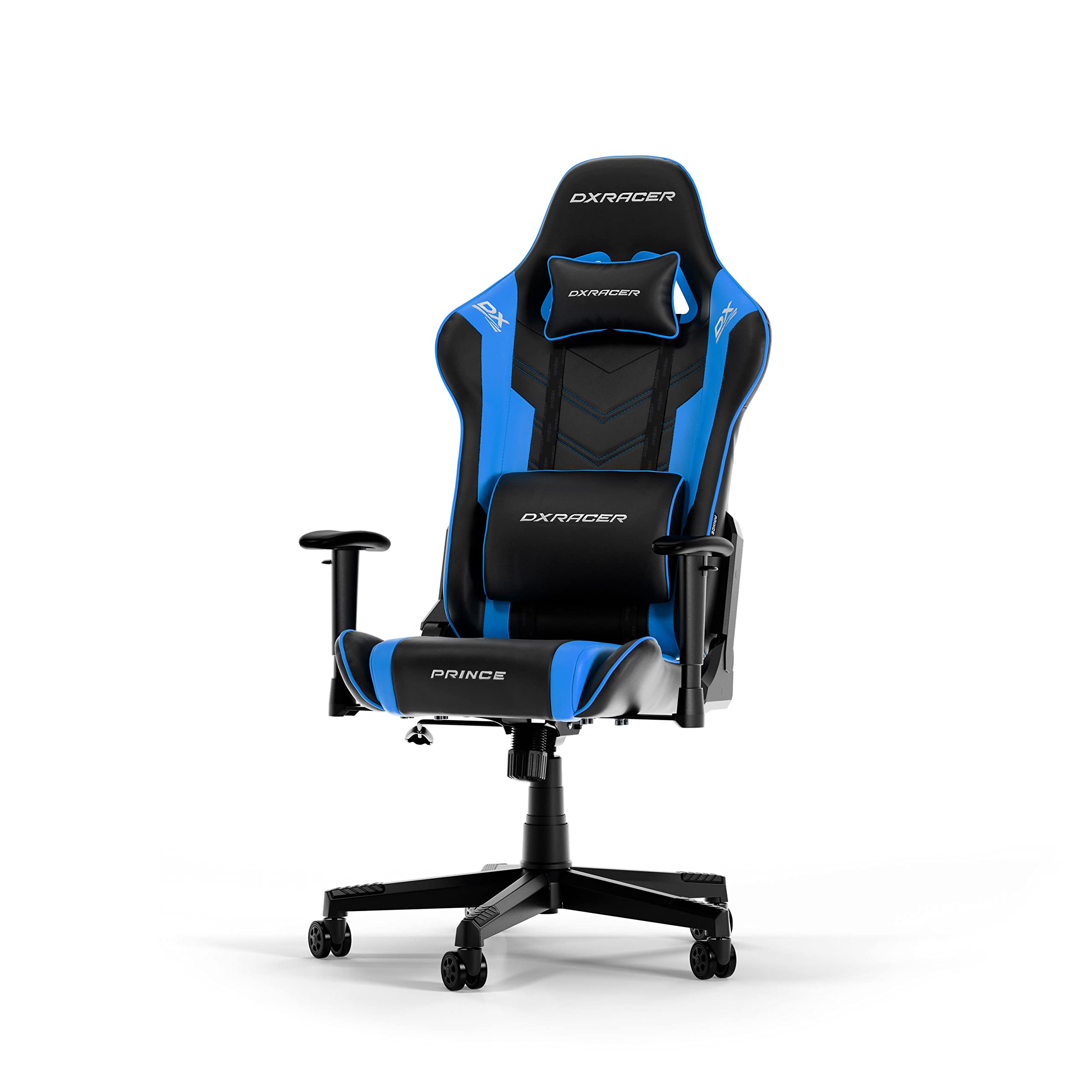 صندلی بازی DXRacer (اورجینال) Prince P132 ، چرم مصنوعی ، آبی-سیاه ، تا 185 سانتیمتر سیاه-آبی تا 185 سانتیمتر