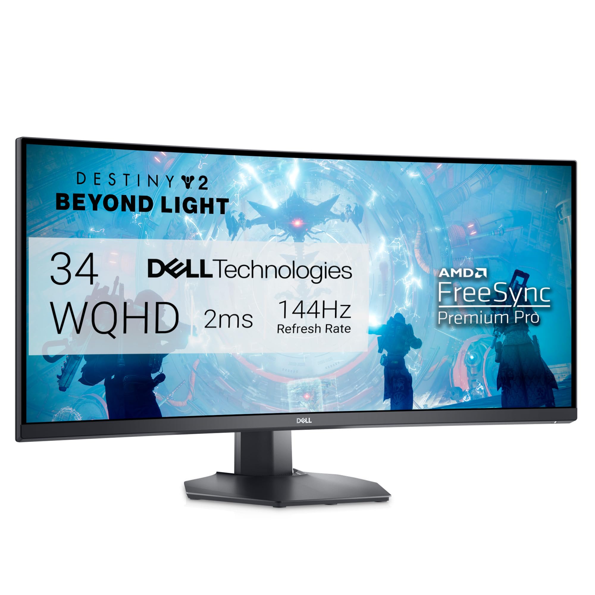 مانیتور منحنی بازی دل،  مانیتور 34 اینچی منحنی با نرخ تازه سازی 144Hz، نمایشگر WQHD (3440 × 1440)، سیاه - S3422DWG  ۳۴ اینچی منحنی S3422DWG دل