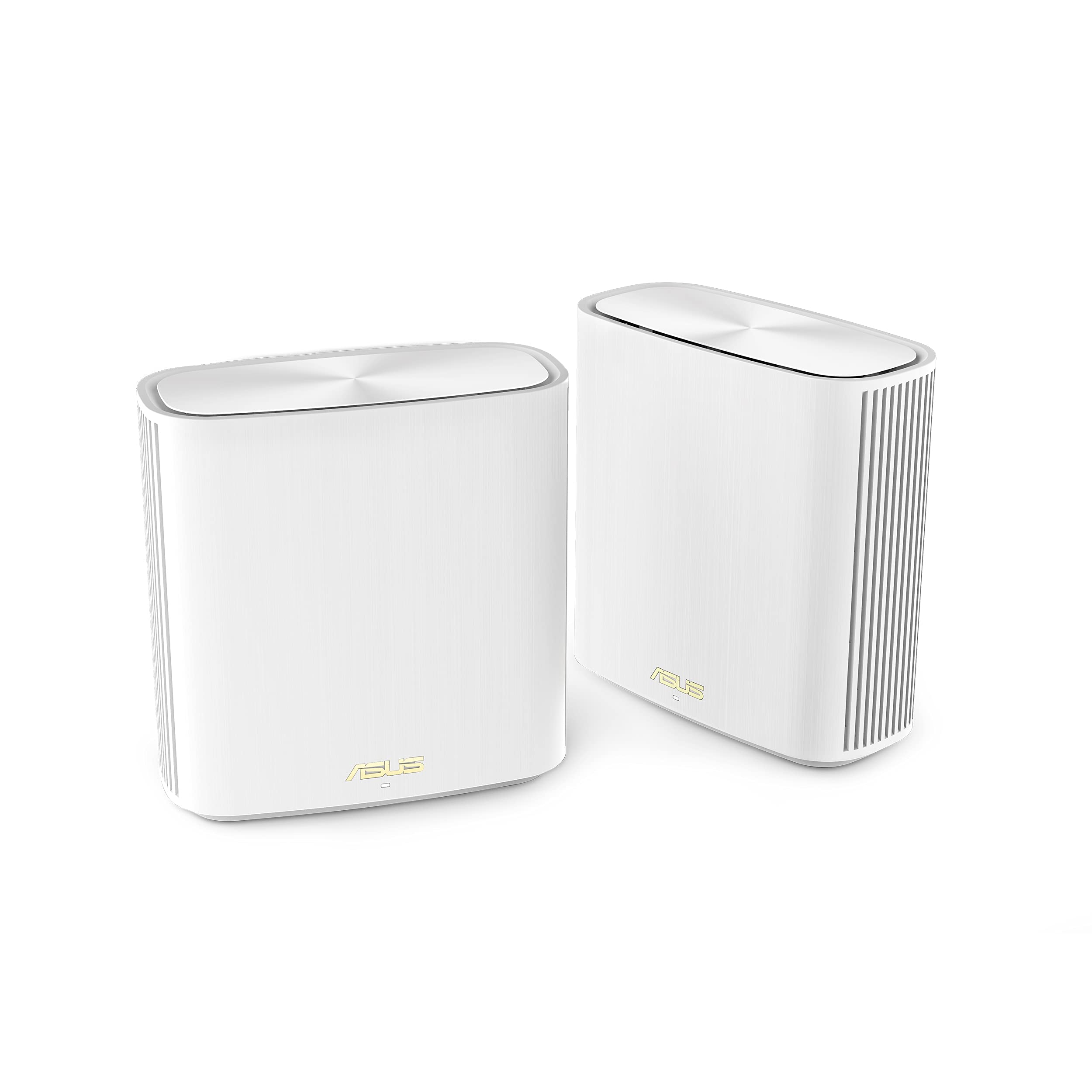 مودم مش ASUS ZenWiFi XD6 AX5400 WiFi 6 (2 بسته)، پوشش تا ۵۴۰۰ فوت مربع، امنیت شبکه بدون نیاز به اشتراک، کنترل والدین پیشرفته، گارد فوری، VPN، سفید مات، سیستم مش وای فای ۶ با AX5400 (2 بسته)