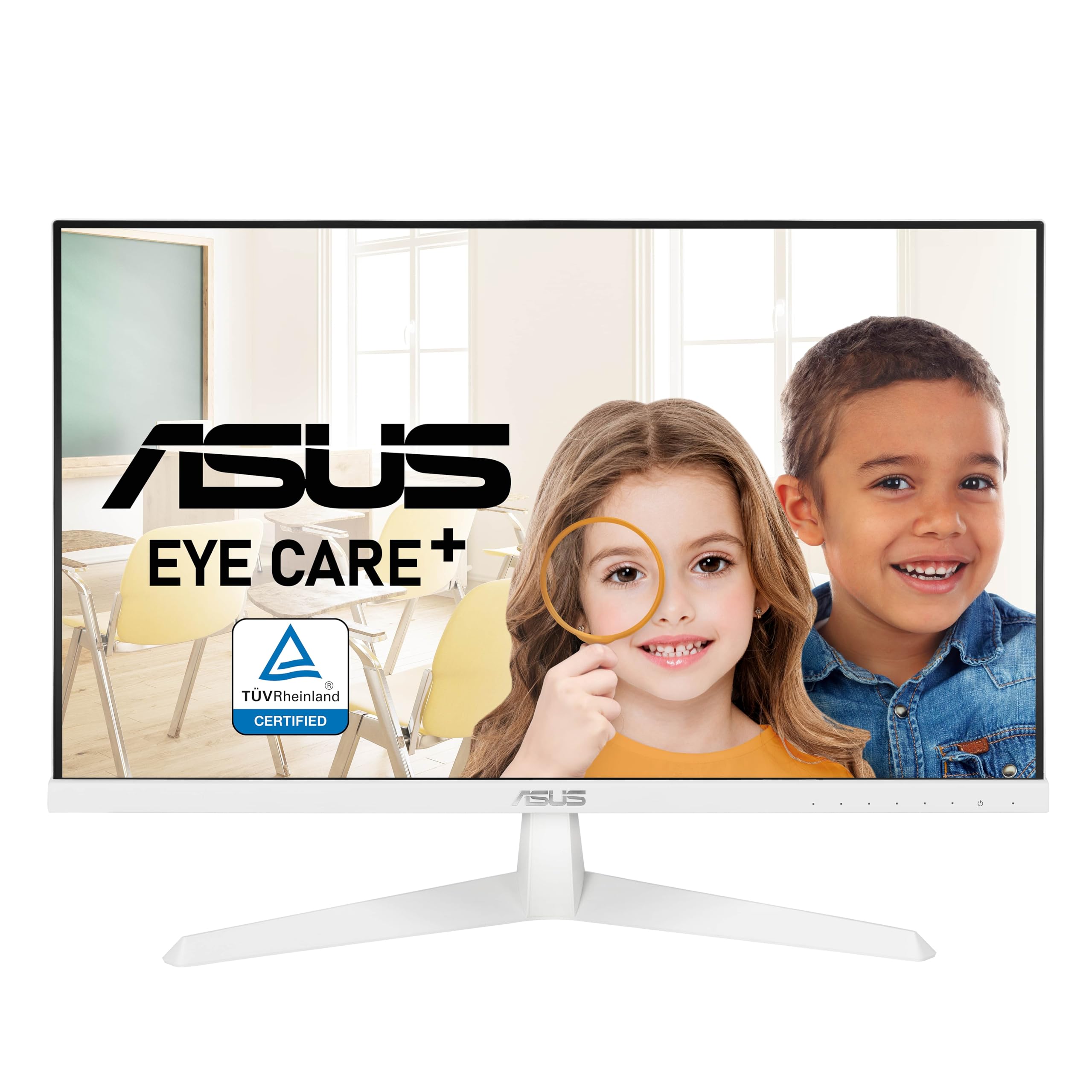 مانیتور ASUS VY249HE Eye Care - 23.8 اینچ FHD (1920 x 1080)، IPS، 75Hz، IPS، 1ms MPRT، FreeSync™، Eye Care Plus، افزایش رنگ، یادآور استراحت، فیلتر نور آبی، بدون ورقه‌زنی، درمان ضد باکتریایی 75Hz بزرگ، HDMI، D-Sub سفید