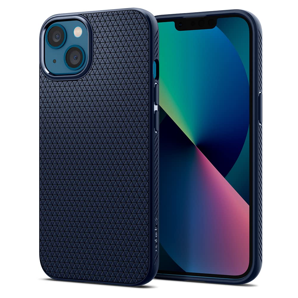 محافظ مدل Spigen Liquid Air Armor طراحی شده برای iPhone 13 (2021) - رنگ آبی نیروی دریایی