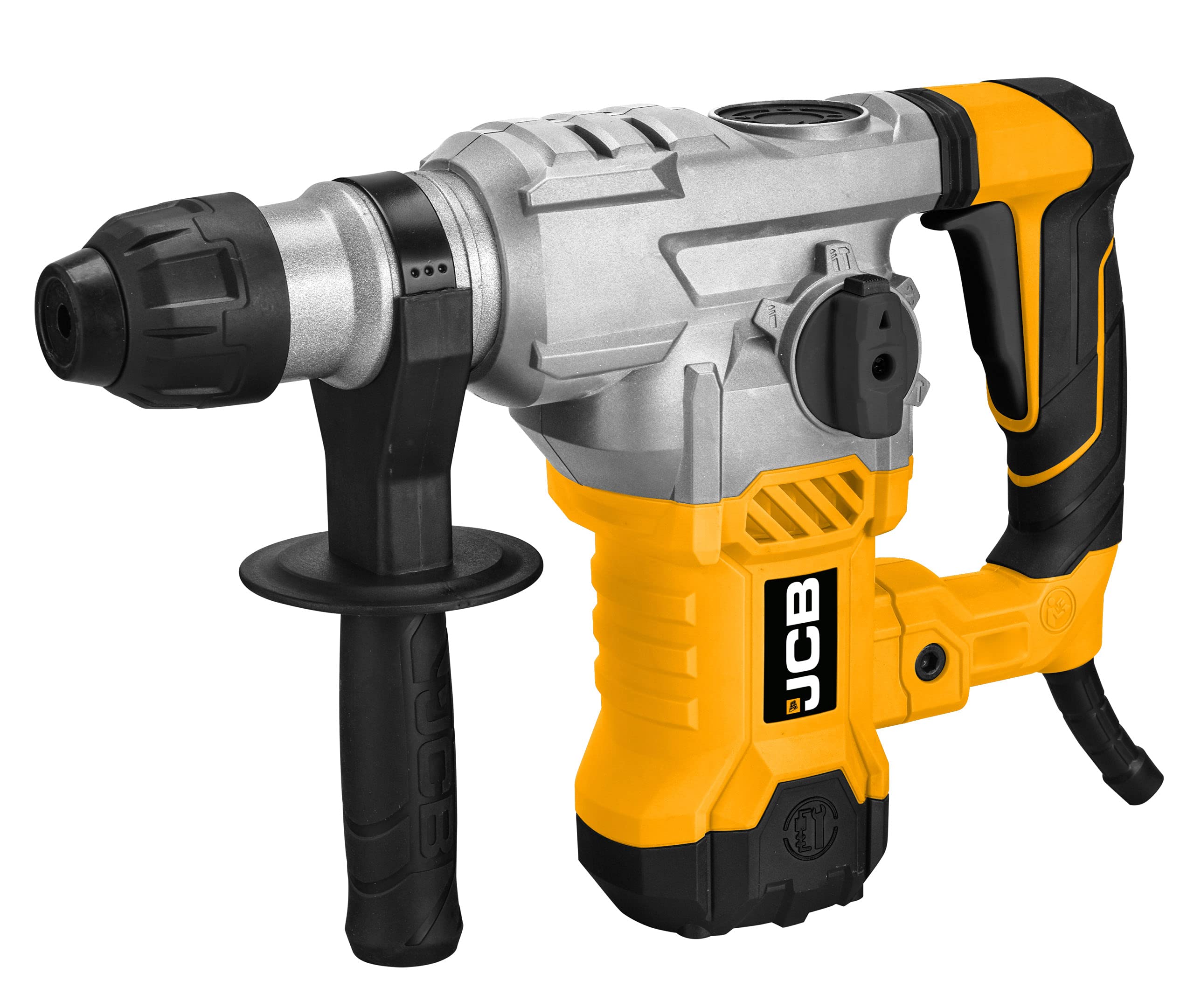 JCB 1500 وات دستگاه حفاری چرخشی، دارای 4 حالت حفاری قدرتمند، حفاری، چیساژ و تنظیم چکش، دسته چند جا و ضد ارتعاش، گارانتی 3 ساله