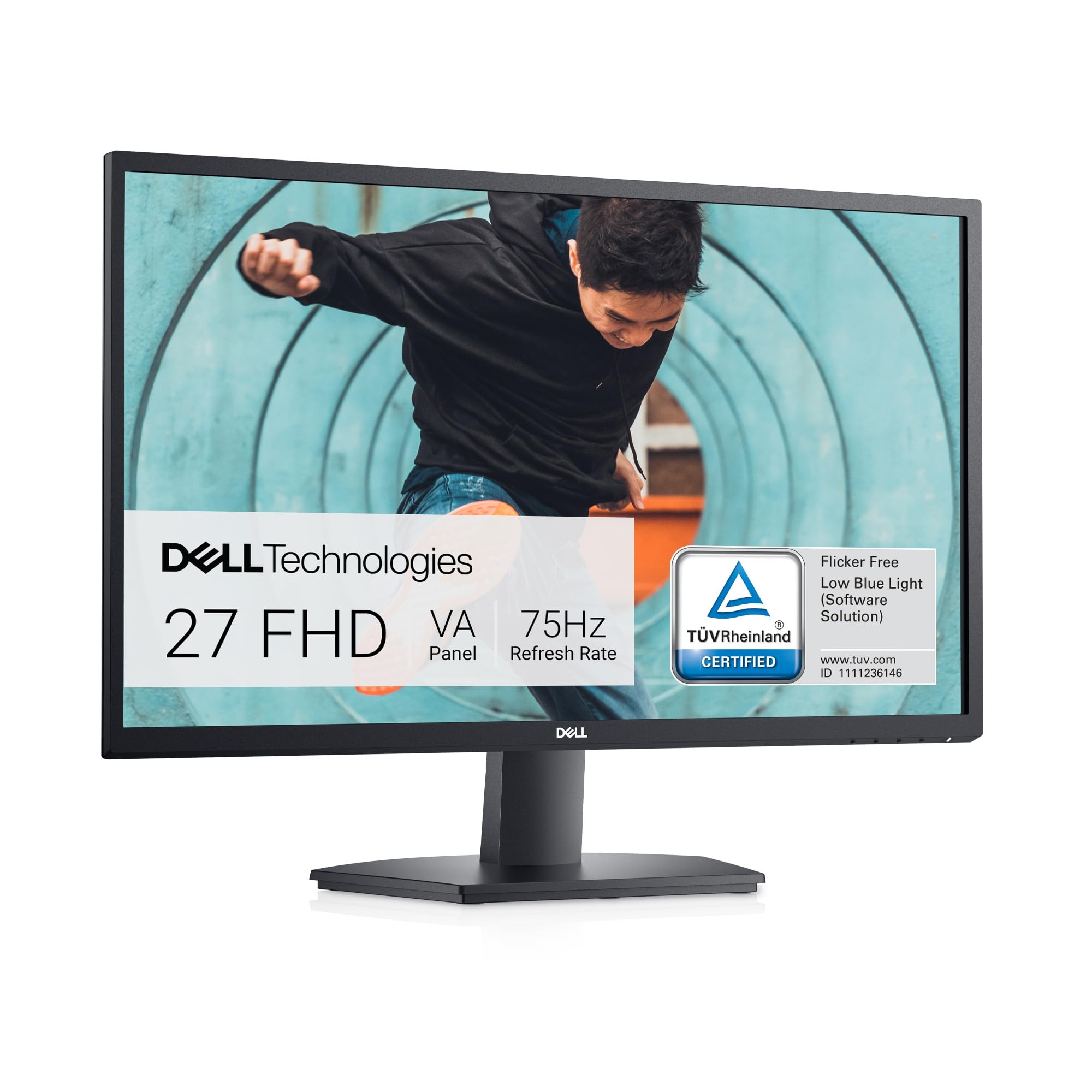 مانیتور Dell 27 - SE2722H 27 اینچ 4 میلی ثانیه (رزولوشن Full HD 1920 x 1080،60 هرتز VGA / 75 هرتز HDMI،1.4 AMD FreeSync) (ارتقاء یافته)