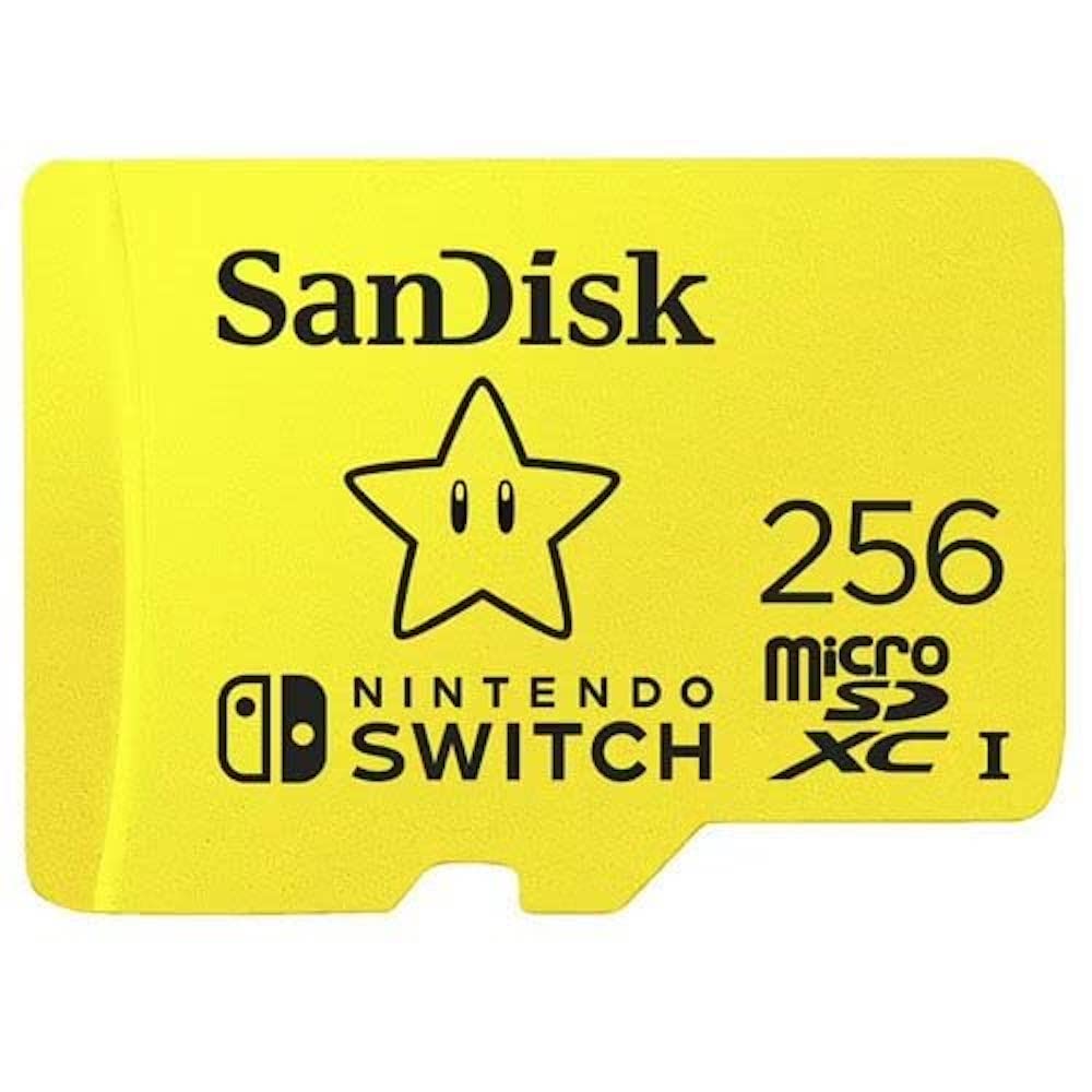 کارت حافظه Sandisk 256GB MicroSDXC UHS-I برای Nintendo Switch SDSQXAO 256G-GN3ZN، نسخه زرد 256GB استاندارد
