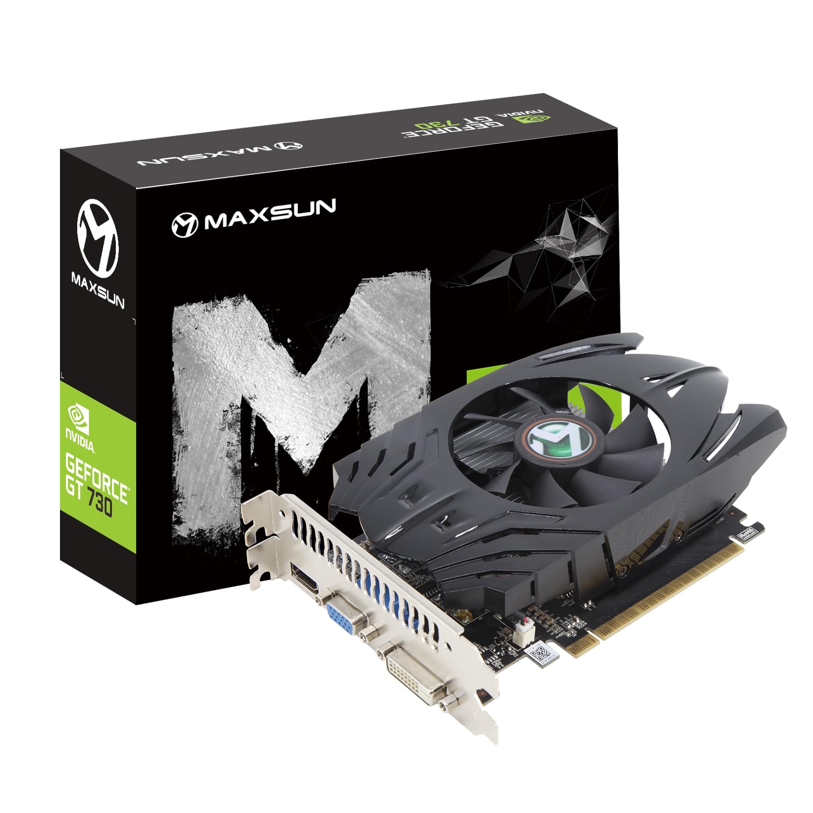 کارت گرافیک ویدیو Maxsun GeForce GT 730 4GB GPU برای رایانه PC طراحی ITX DDR3 128 بیت PCI Express DVI-I، HDMI، VGA