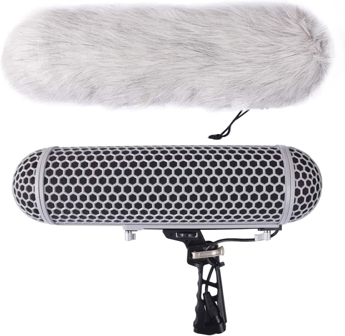 DF DIGITALFOTO Micolive Microphone Blimp with Dead Cat, Mic Windshield and Shock Mount System, Compatible with Rode NTG Series AT875R Line Sennheiser MKE 600 Series Shotgun