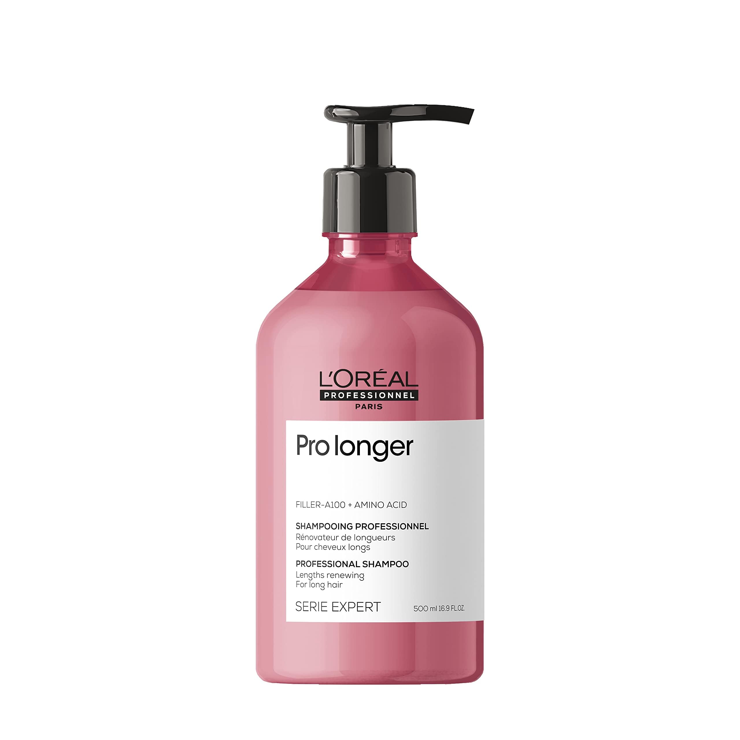 شامپو ضخیم کننده L'Oreal Professionnel Pro Longer | کاهش شکستگی و ظاهر تقسیم شده پایان | افزودن حجم و درخشش | برای انواع موهای نازک و ظریف | 16.9 اونس